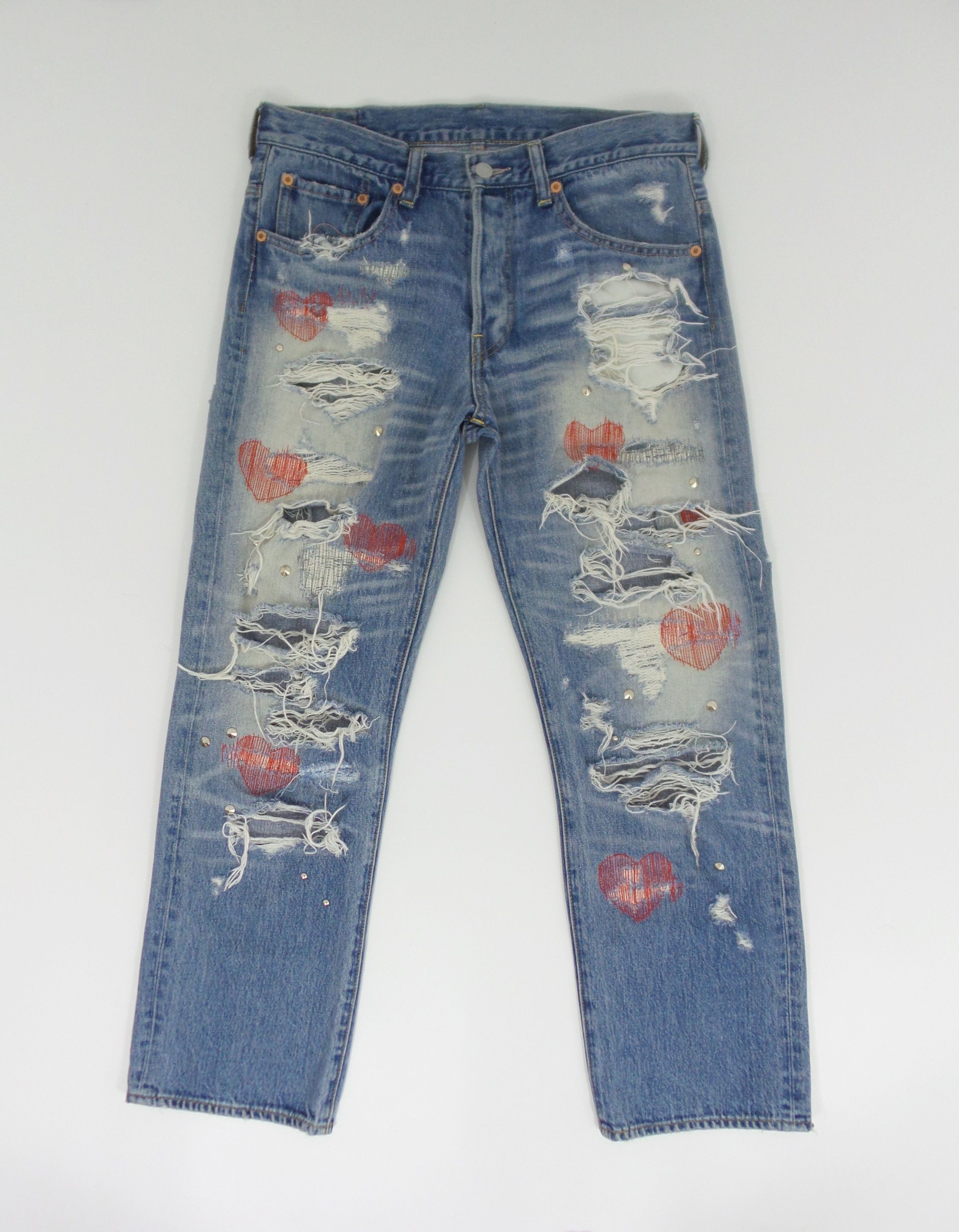 Japanese Brand RNA. Inc Stonewashed Button Fly Jeans W32xL37 Size US 32 / EU 48 - 1 Thumbnail