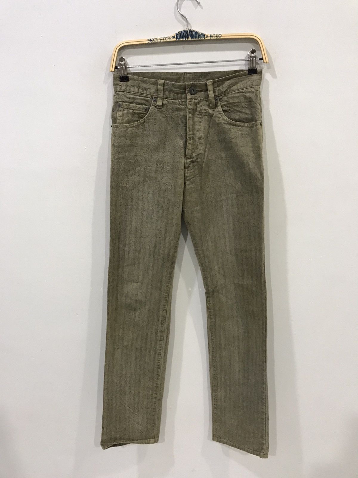 Designer × Japanese Brand ADD's Cloth Japan Artisanal Designer Vertical Stripe Pant Size US 27 - 1 Thumbnail