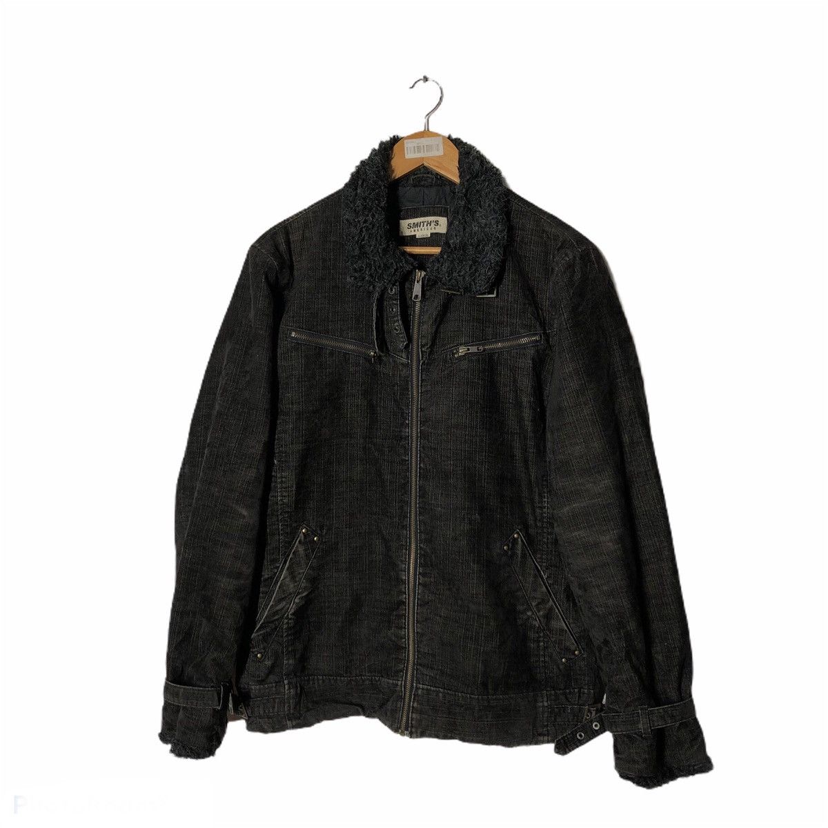 image of The Smiths x Vintage Smith's American Mink Fur B-3 Type Jacket in Black, Men's (Size Large)
