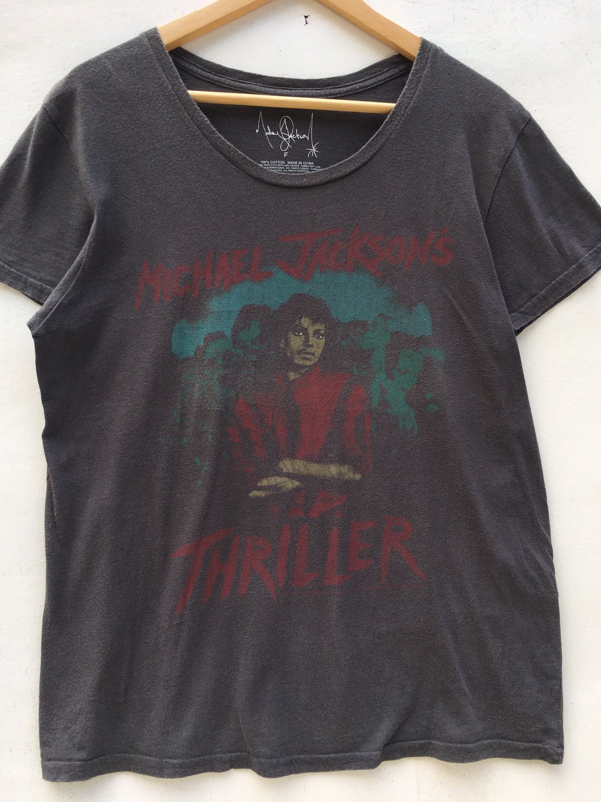 Band Tees Michael Jackson Thriller Photo print T shirt Size US S / EU 44-46 / 1 - 6 Thumbnail