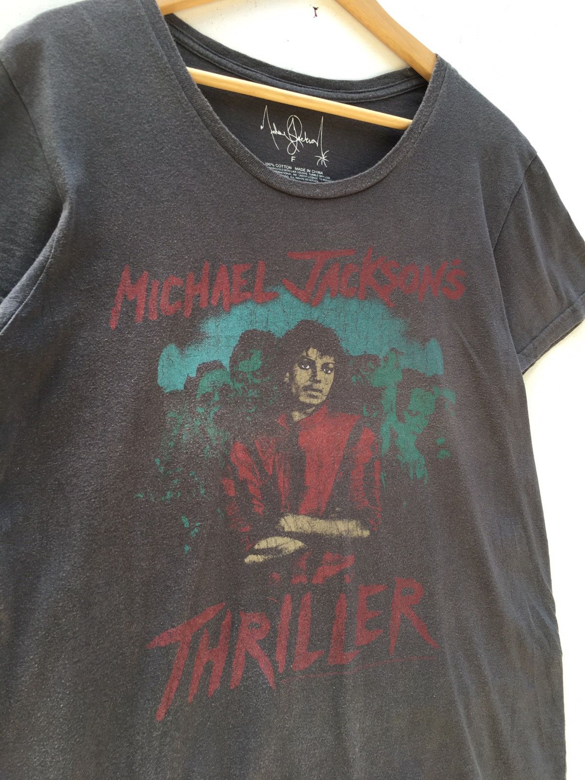 Band Tees Michael Jackson Thriller Photo print T shirt Size US S / EU 44-46 / 1 - 8 Thumbnail