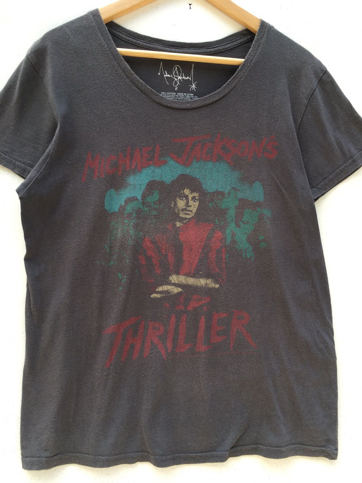 Band Tees Michael Jackson Thriller Photo print T shirt Size US S / EU 44-46 / 1 - 7 Thumbnail