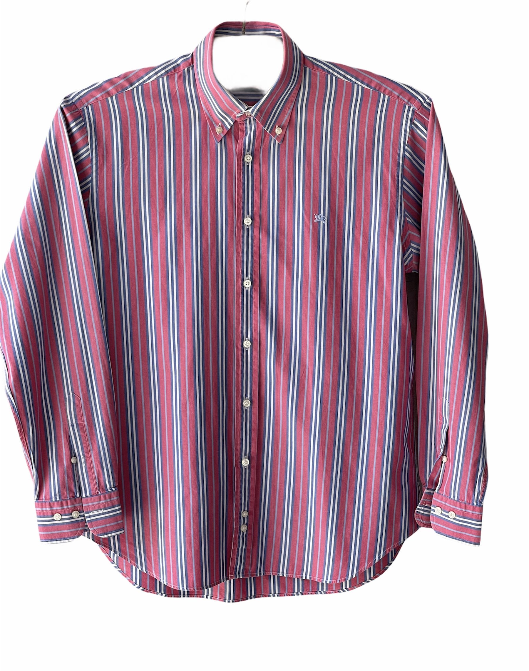 Burberry Burberry shirt striped pink white blue size M Size US M / EU 48-50 / 2 - 1 Thumbnail