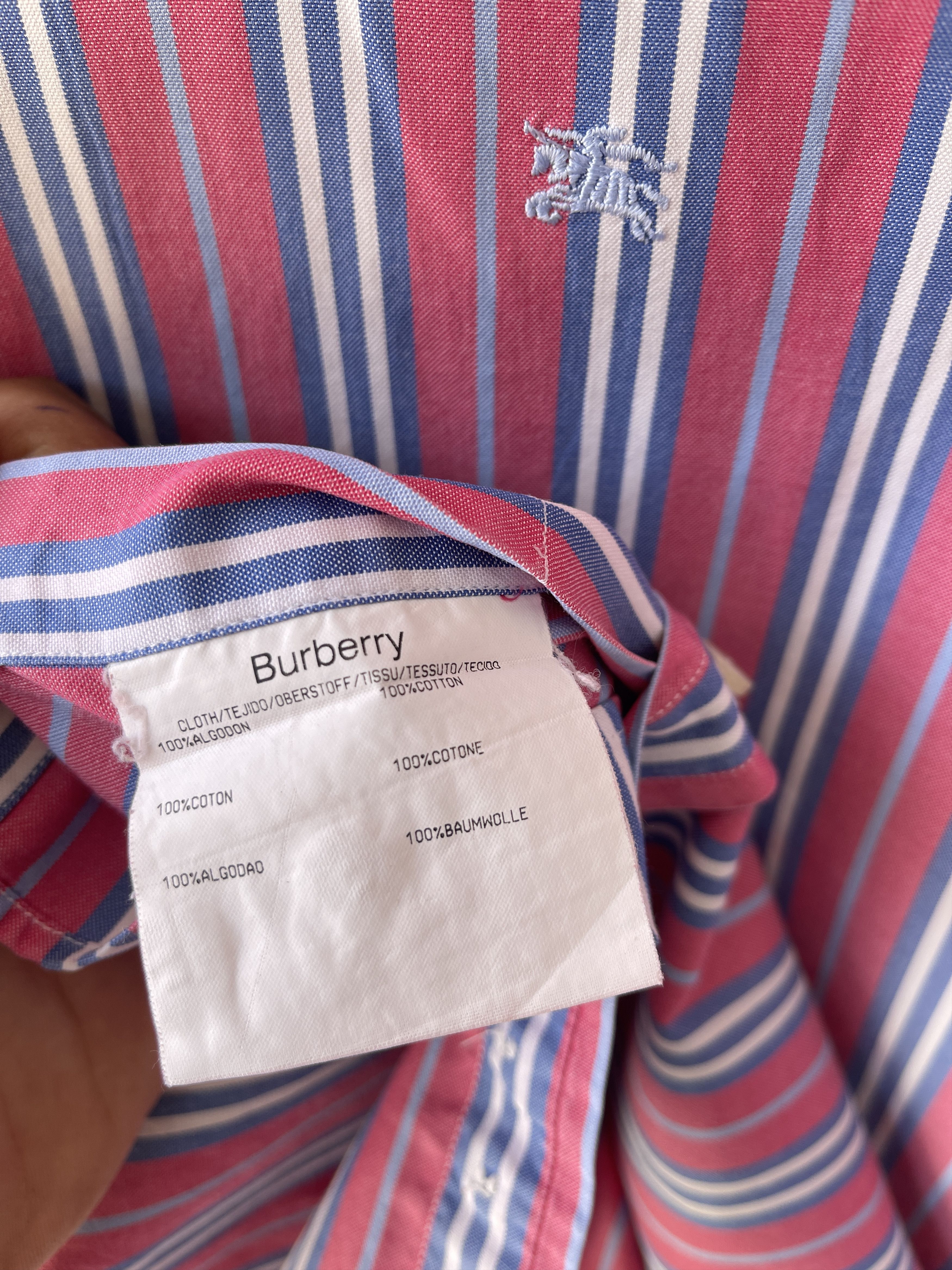Burberry Burberry shirt striped pink white blue size M Size US M / EU 48-50 / 2 - 8 Thumbnail