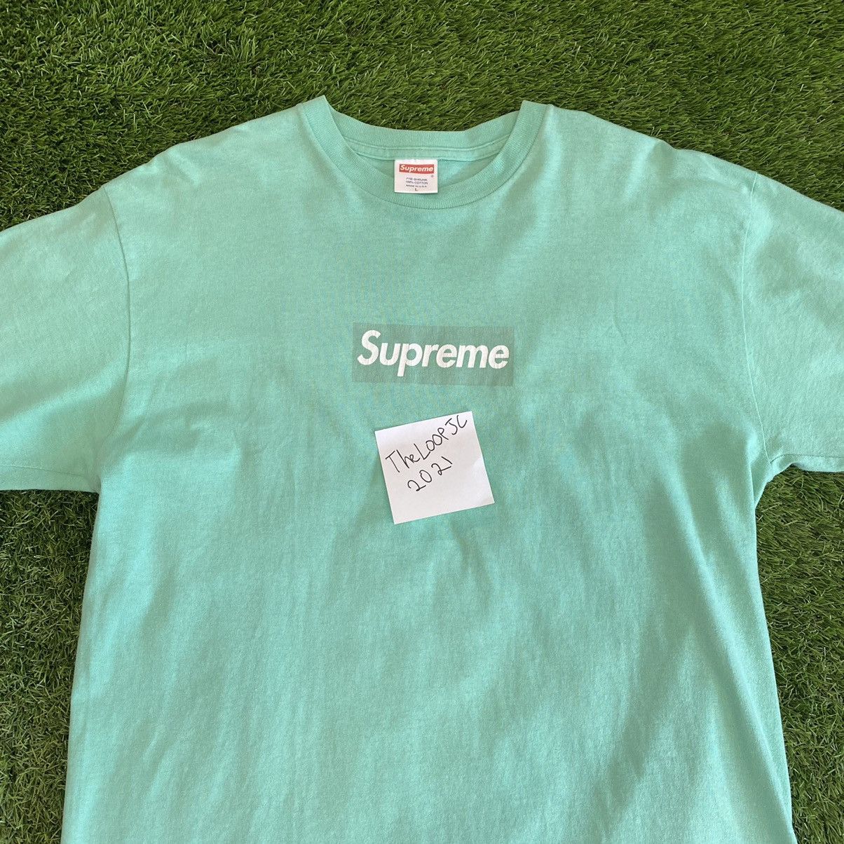 Supreme 2003 Supreme Seafoam Box Logo T shirt Size US L / EU 52-54 / 3 - 7 Thumbnail