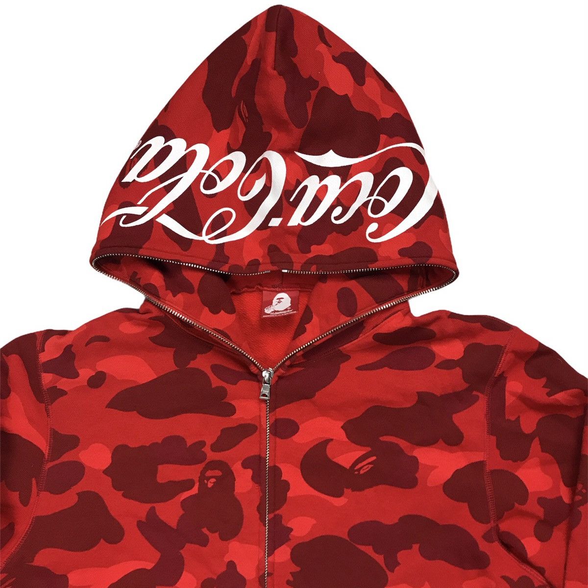 Bape × Coca Cola A Bathing Ape X Coca Cola Red Camo Full Zip 
