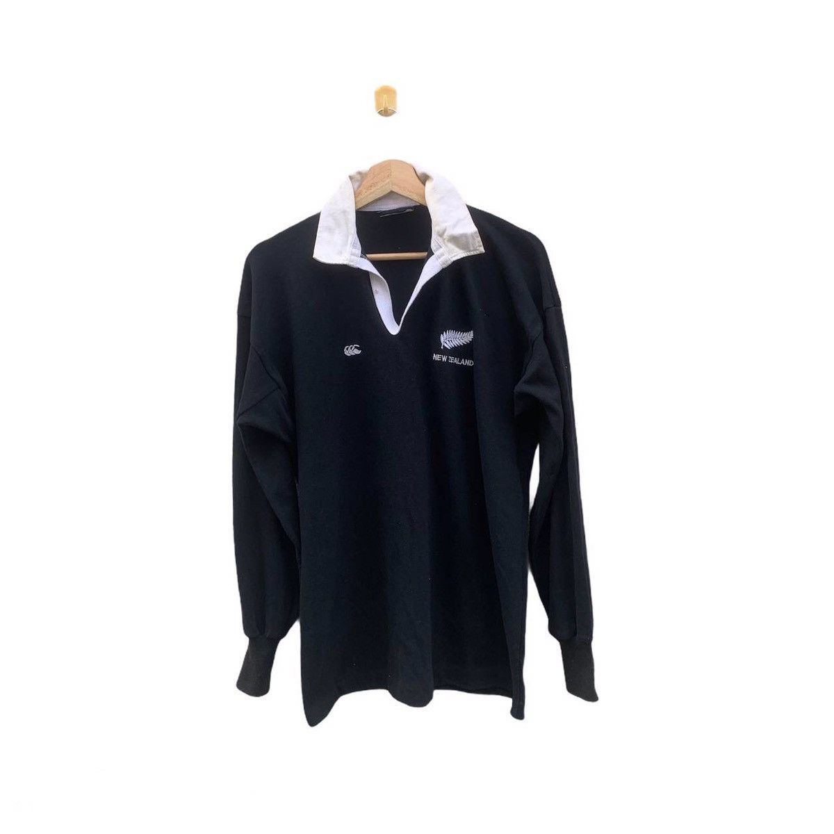 🔥BEST OFFER🔥Vtg Canterbury New Zealand All Black Polo Shirts