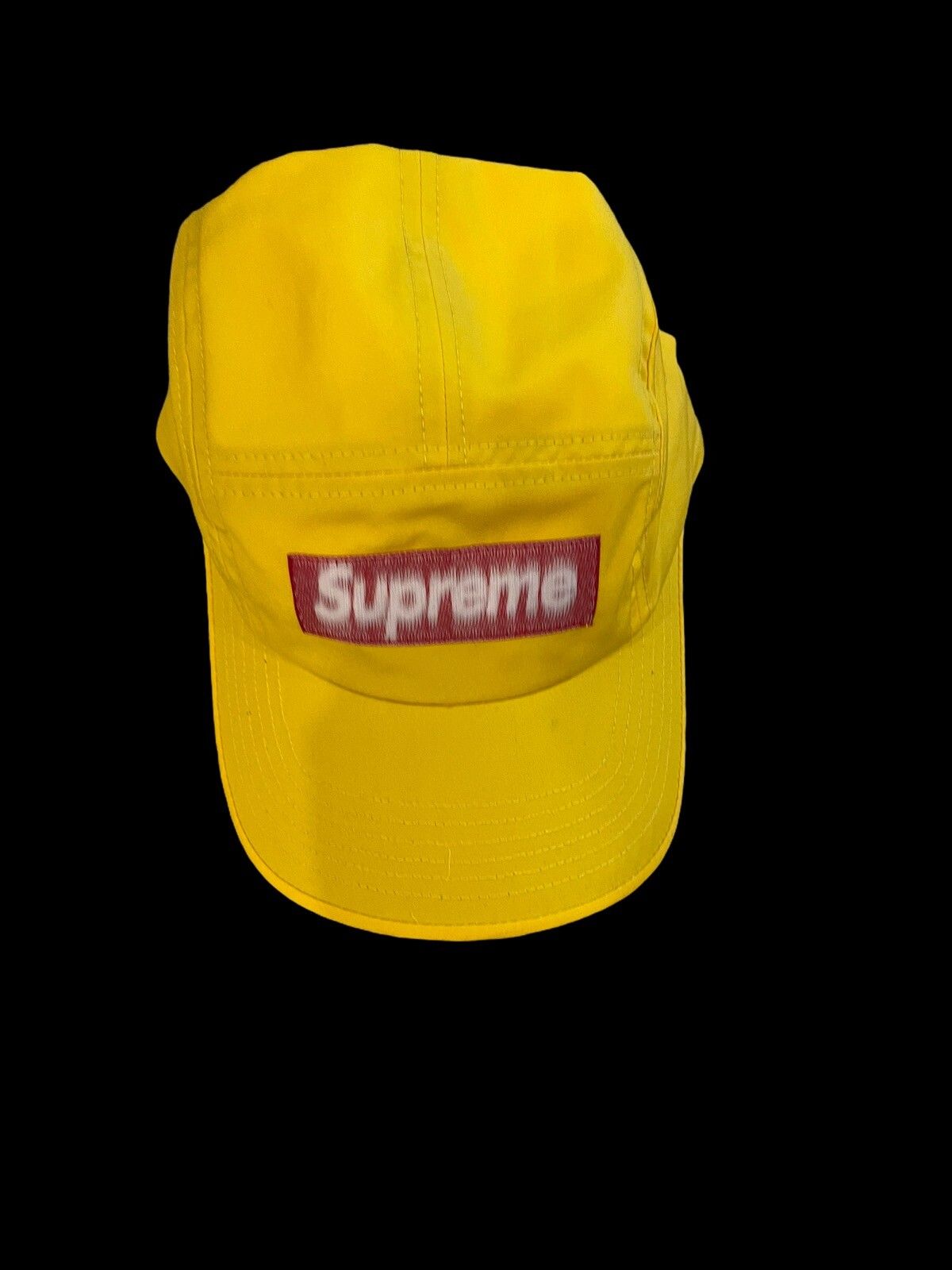 Supreme Reversed Label Camp Cap Yellow