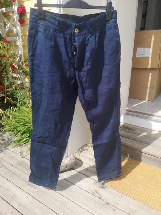 S.E.H. Kelly Navy linen pants in XL Size US 36 / EU 52 - 4 Preview