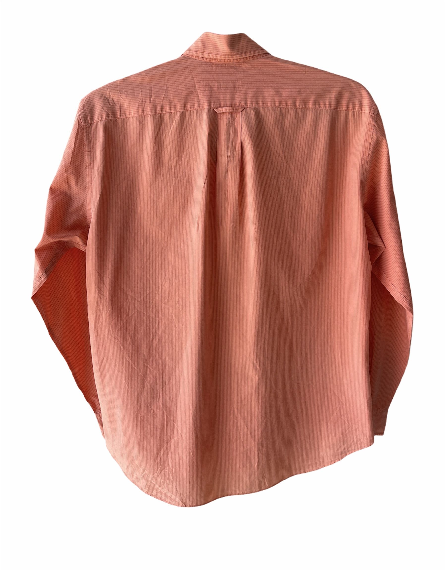 Burberry Burberry orange pink shirt size xl striped rare logo xl Size US XL / EU 56 / 4 - 4 Thumbnail