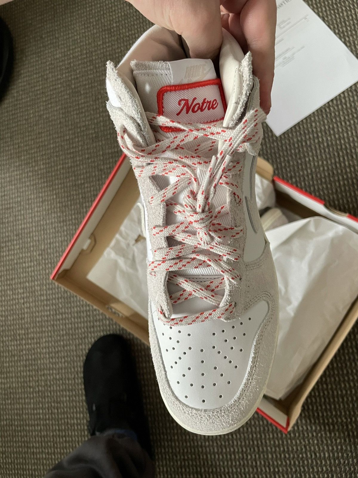 Nike LastDropNotre X Nike Dunk High Light Orewood Brown Size 10.5 Size US 10.5 / EU 43-44 - 4 Thumbnail