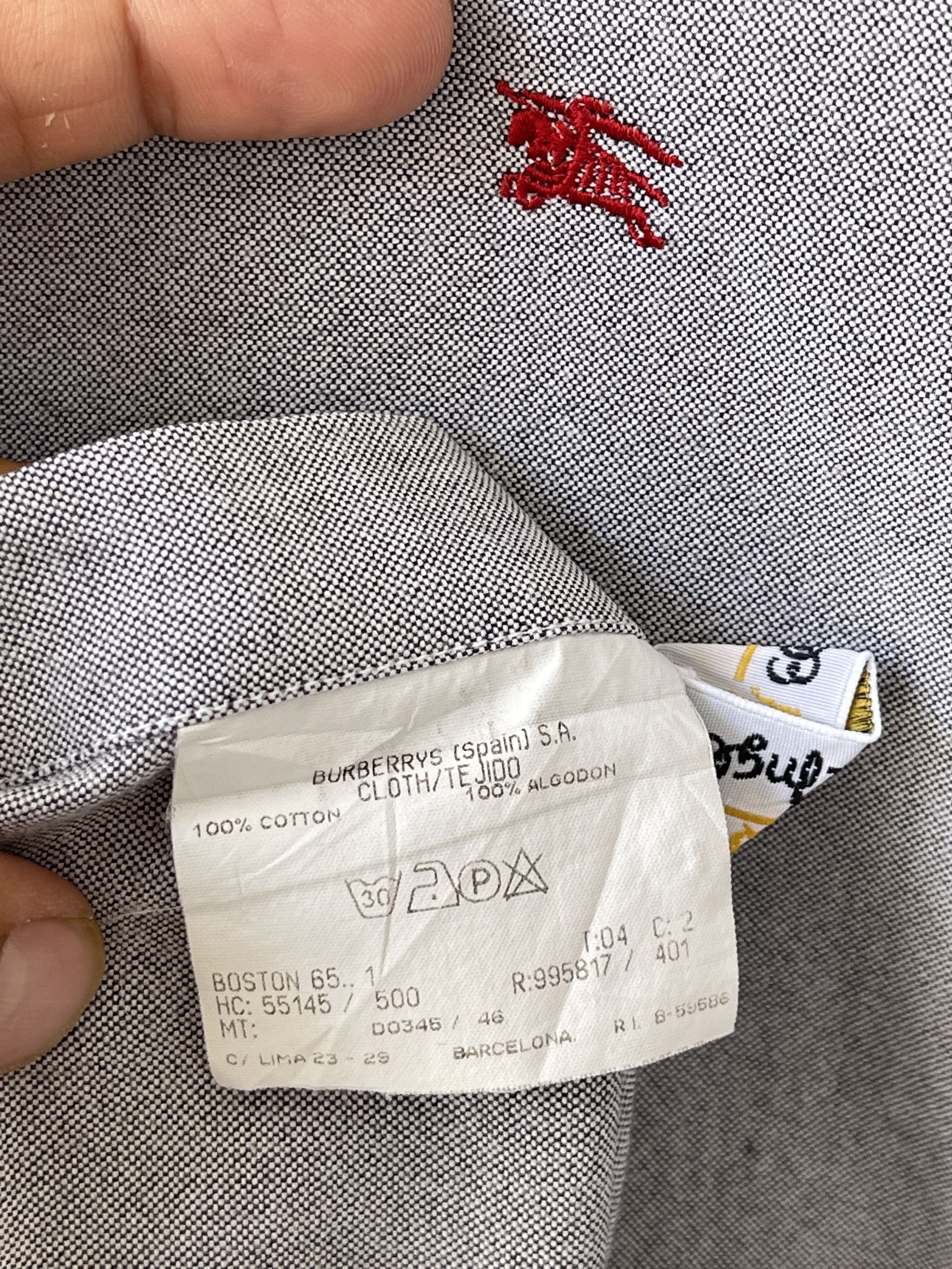 Burberry 🔥 Burberrys shirt burgundy logo size xl Size US XL / EU 56 / 4 - 8 Thumbnail