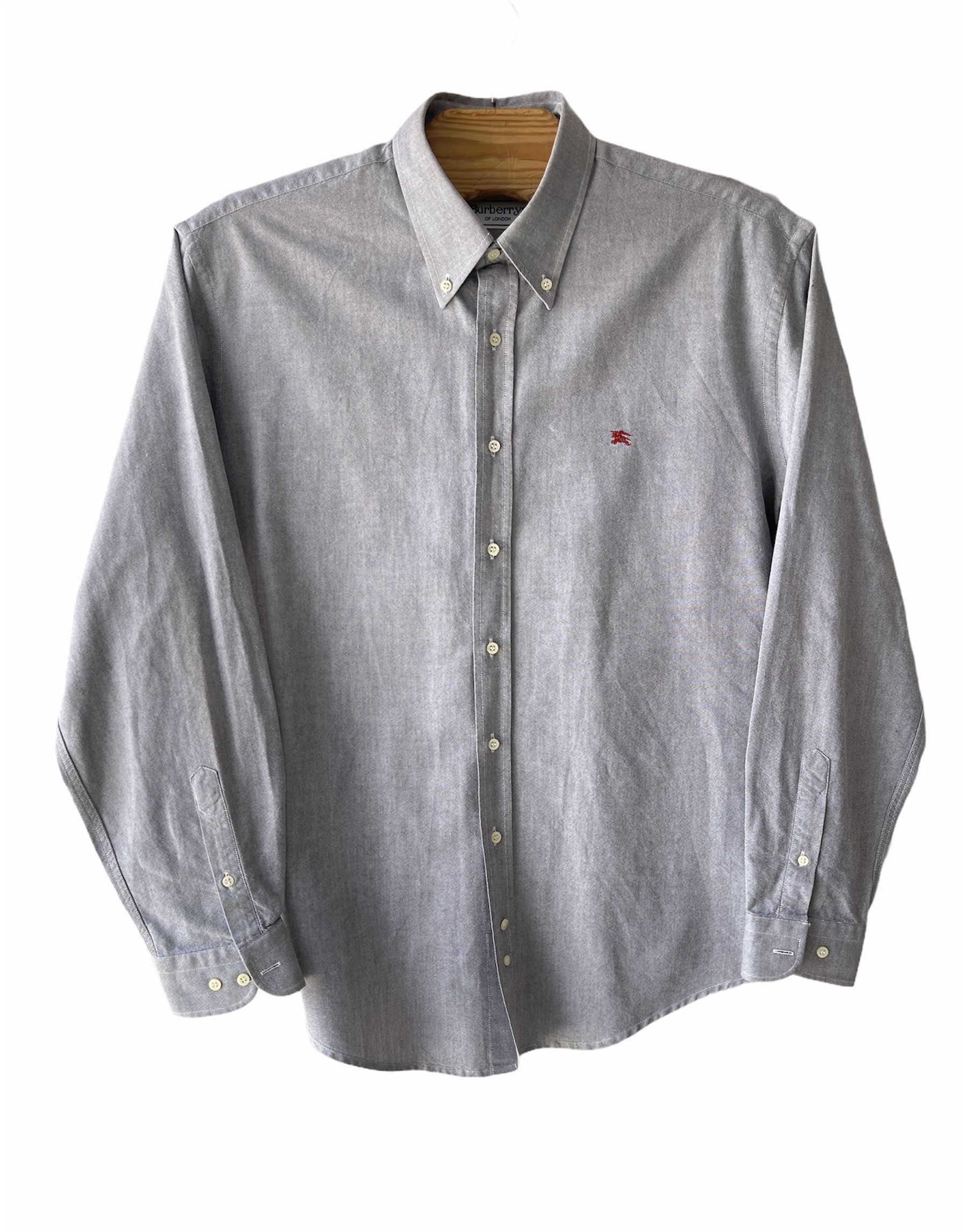 Burberry 🔥 Burberrys shirt burgundy logo size xl Size US XL / EU 56 / 4 - 2 Thumbnail