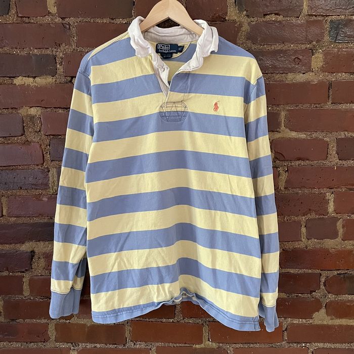 Polo Ralph Lauren vintage polo RL striped rugby shirt kanye rugby | Grailed