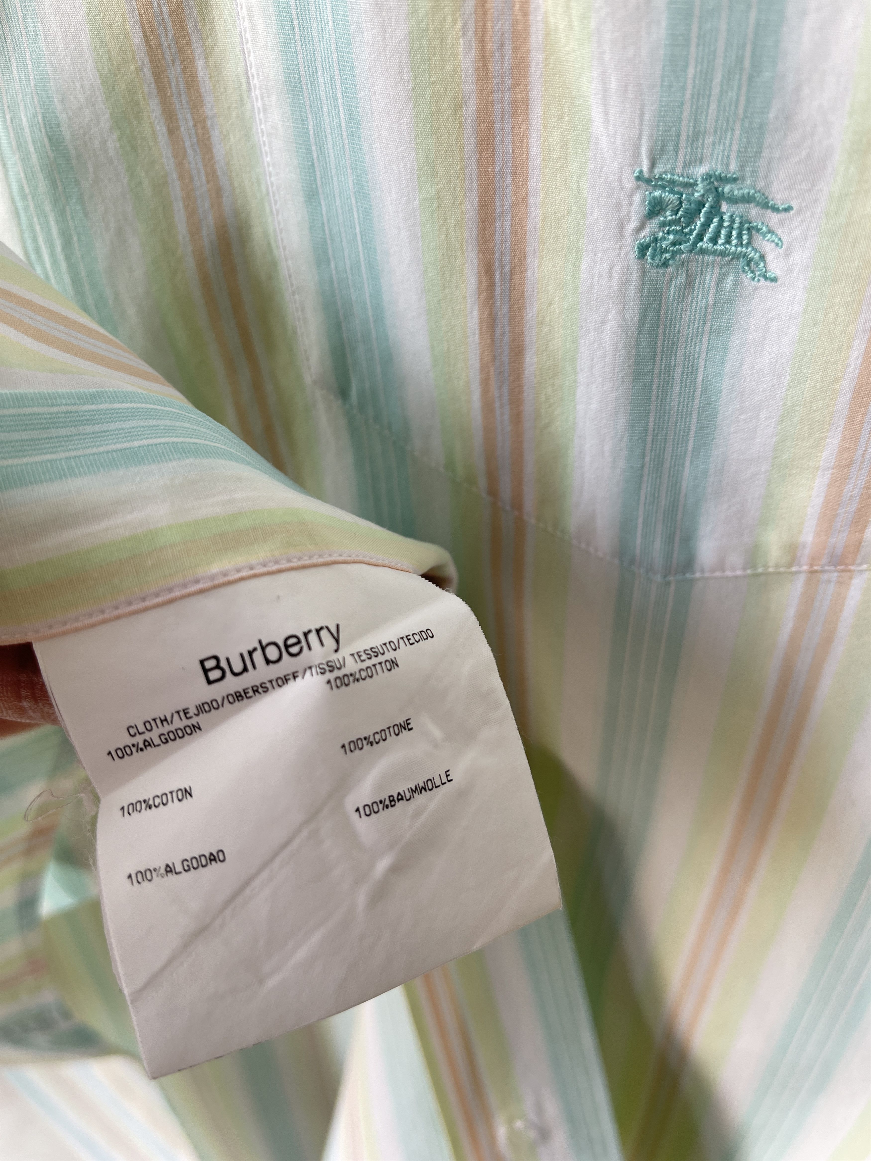 Burberry Burberry rainbow striped shirt summer size L short sleeve Size US L / EU 52-54 / 3 - 4 Thumbnail