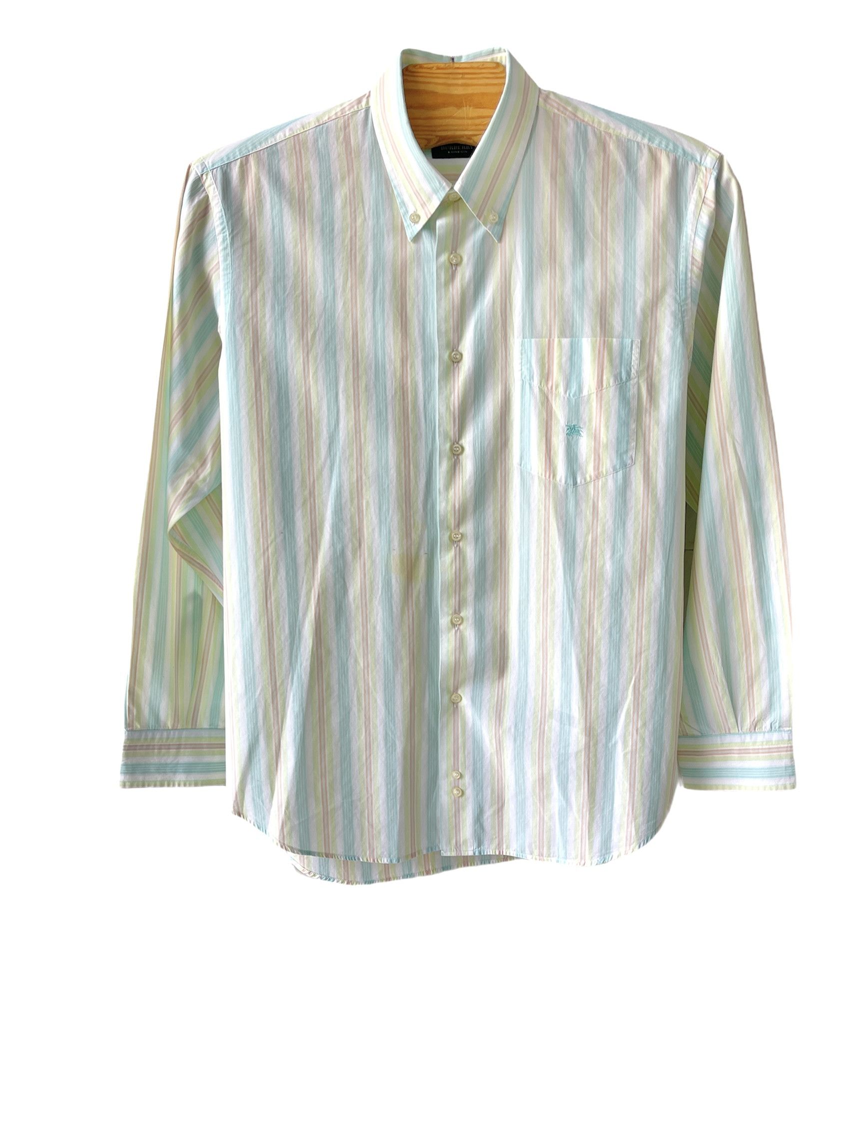 Burberry Burberry rainbow striped shirt summer size L short sleeve Size US L / EU 52-54 / 3 - 2 Thumbnail