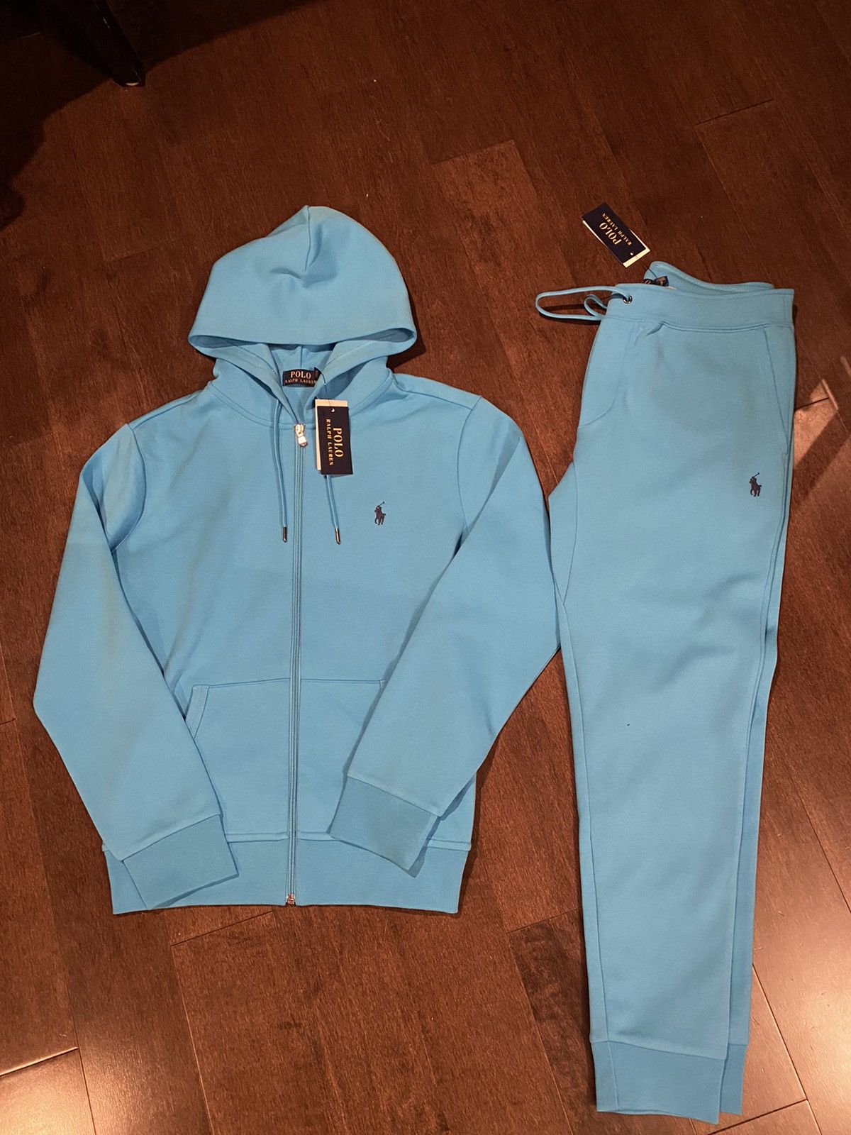 Baby blue polo outlet sweat suit