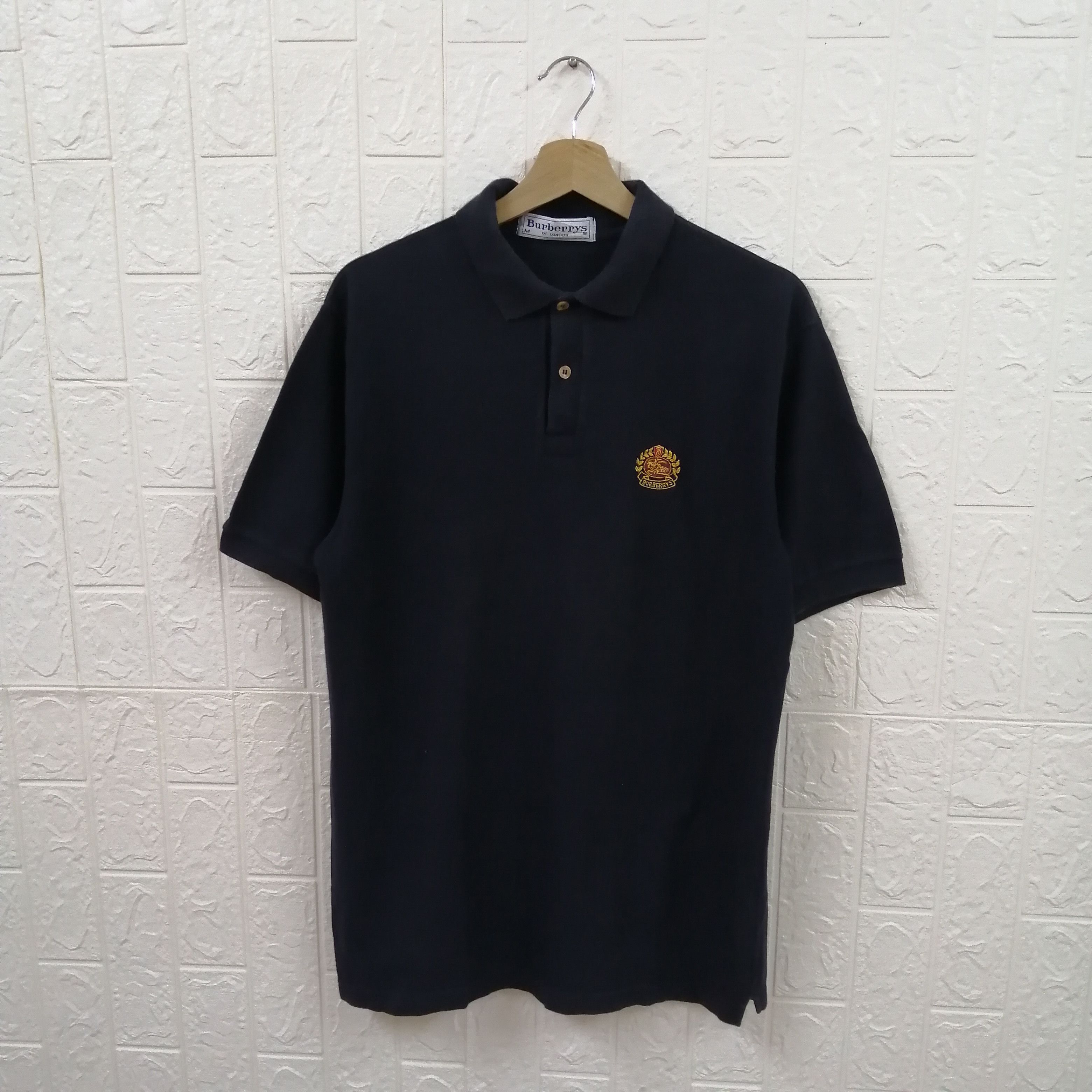 Vintage Burberrys Polo Shirt Vintage Embroidery Logo Gold Button | Grailed