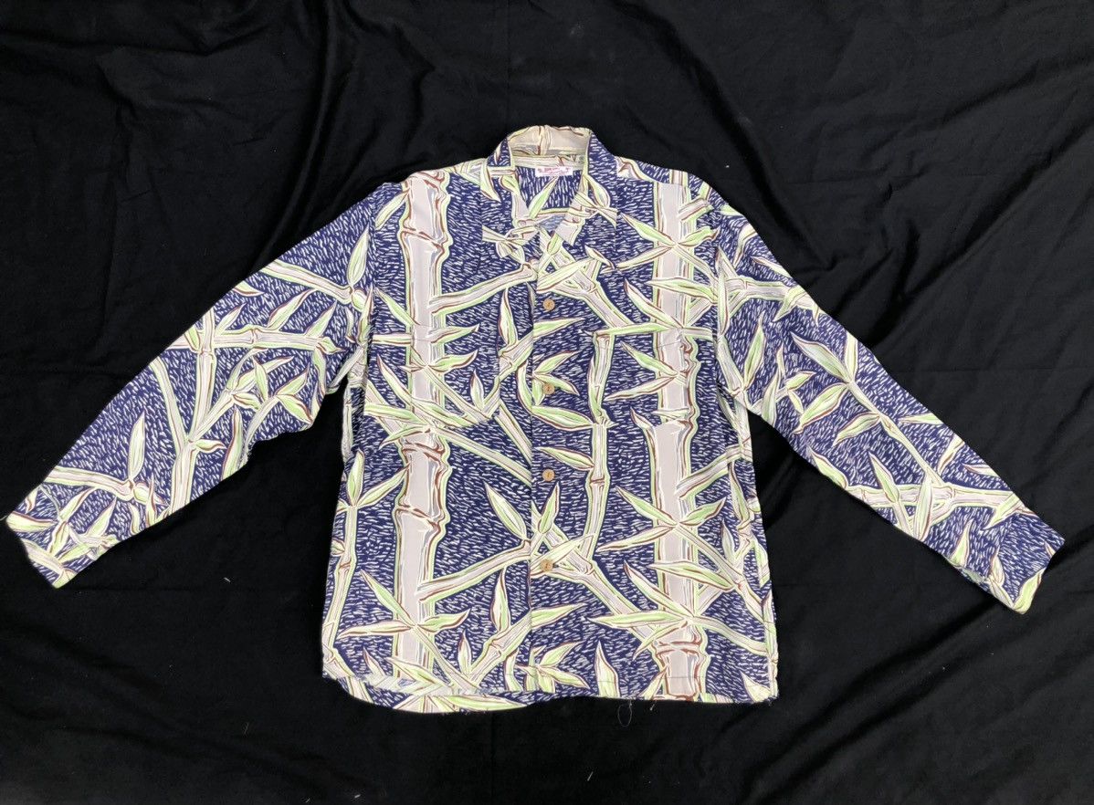 Japanese Brand × Wacko Maria Sun Surf Japan Bamboo Long Sleeve Rayon Hawaiian Shirt Size US M / EU 48-50 / 2 - 1 Thumbnail