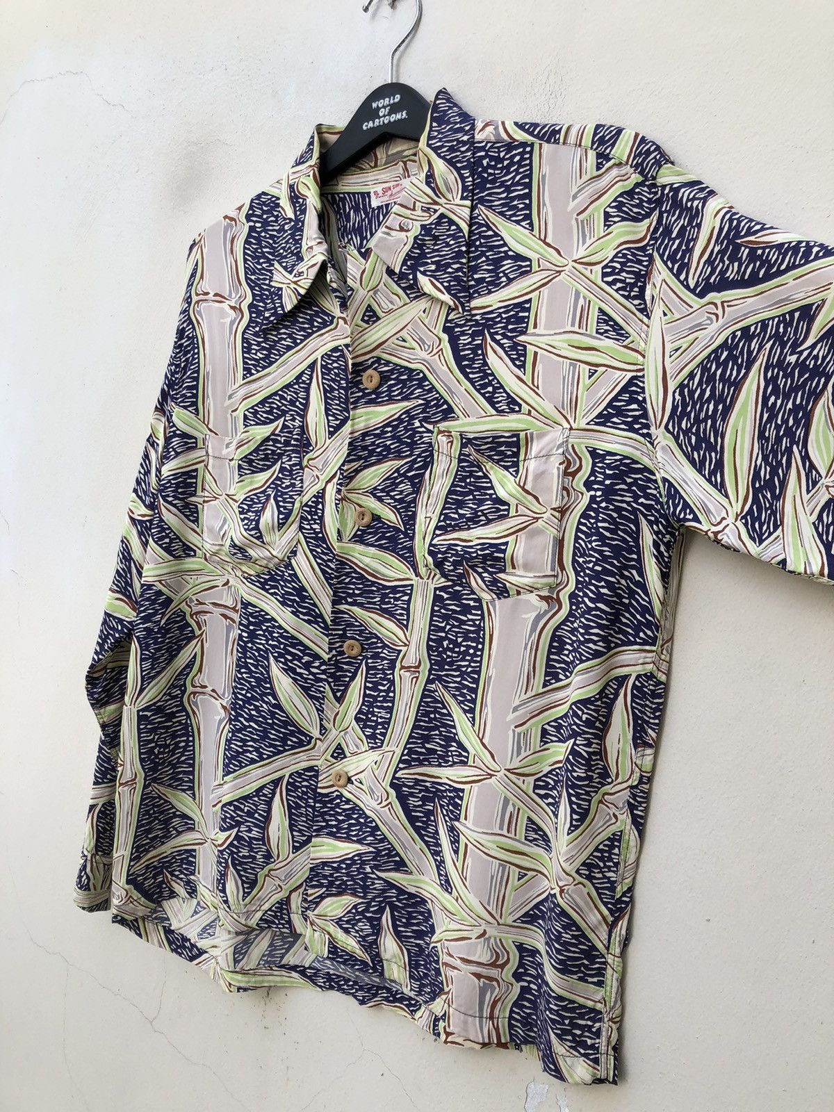 Japanese Brand × Wacko Maria Sun Surf Japan Bamboo Long Sleeve Rayon Hawaiian Shirt Size US M / EU 48-50 / 2 - 10 Thumbnail