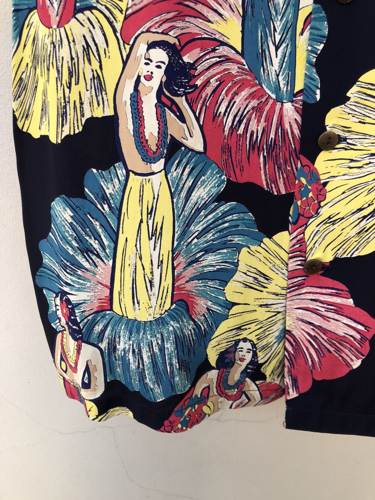 Sugar Cane × Wacko Maria Sun surf Japan Hibiscus 🌺 Hula Girl Rayon Hawaiian Shirt Size US M / EU 48-50 / 2 - 15 Thumbnail