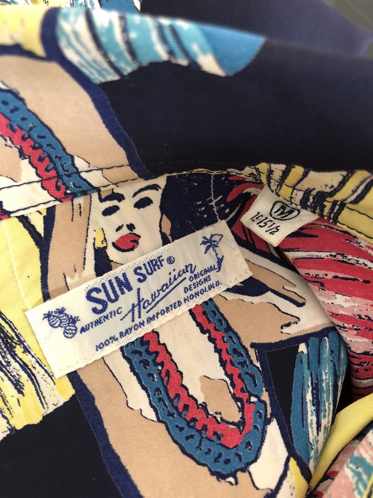 Sugar Cane × Wacko Maria Sun surf Japan Hibiscus 🌺 Hula Girl Rayon Hawaiian Shirt Size US M / EU 48-50 / 2 - 23 Thumbnail