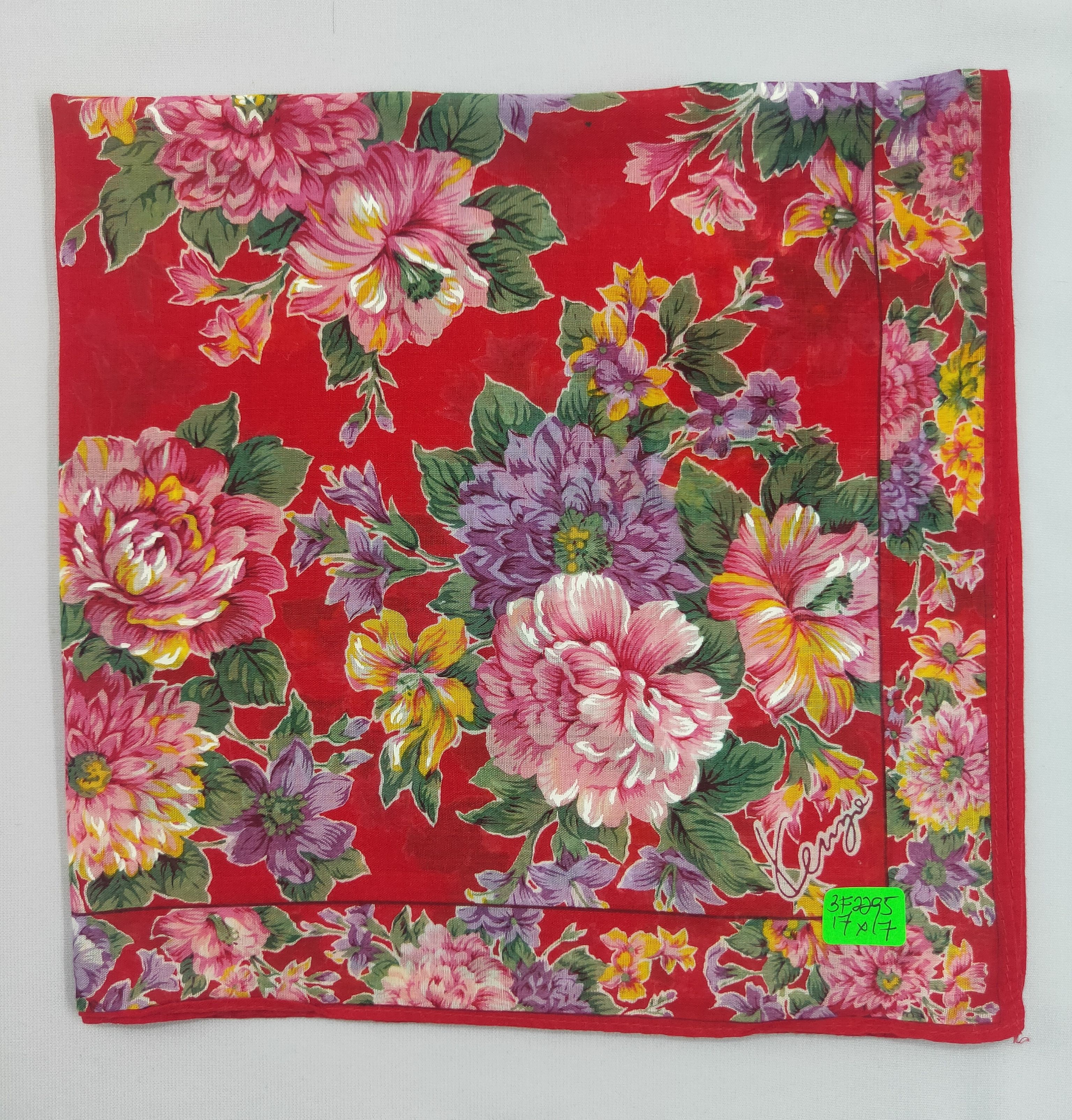 Kenzo × Vintage Kenzo Handkerchief neckerchief bandana - 3F2295 Size ONE SIZE - 3 Thumbnail