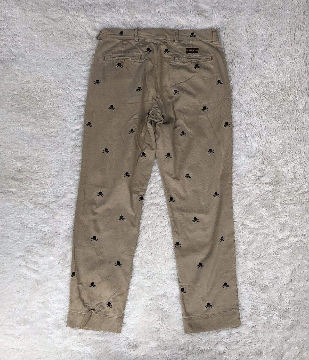 Polo Ralph Lauren Ralph Lauren Vintage RALPH LAUREN Rugby Skull Embroidery Khaki Pants Grailed