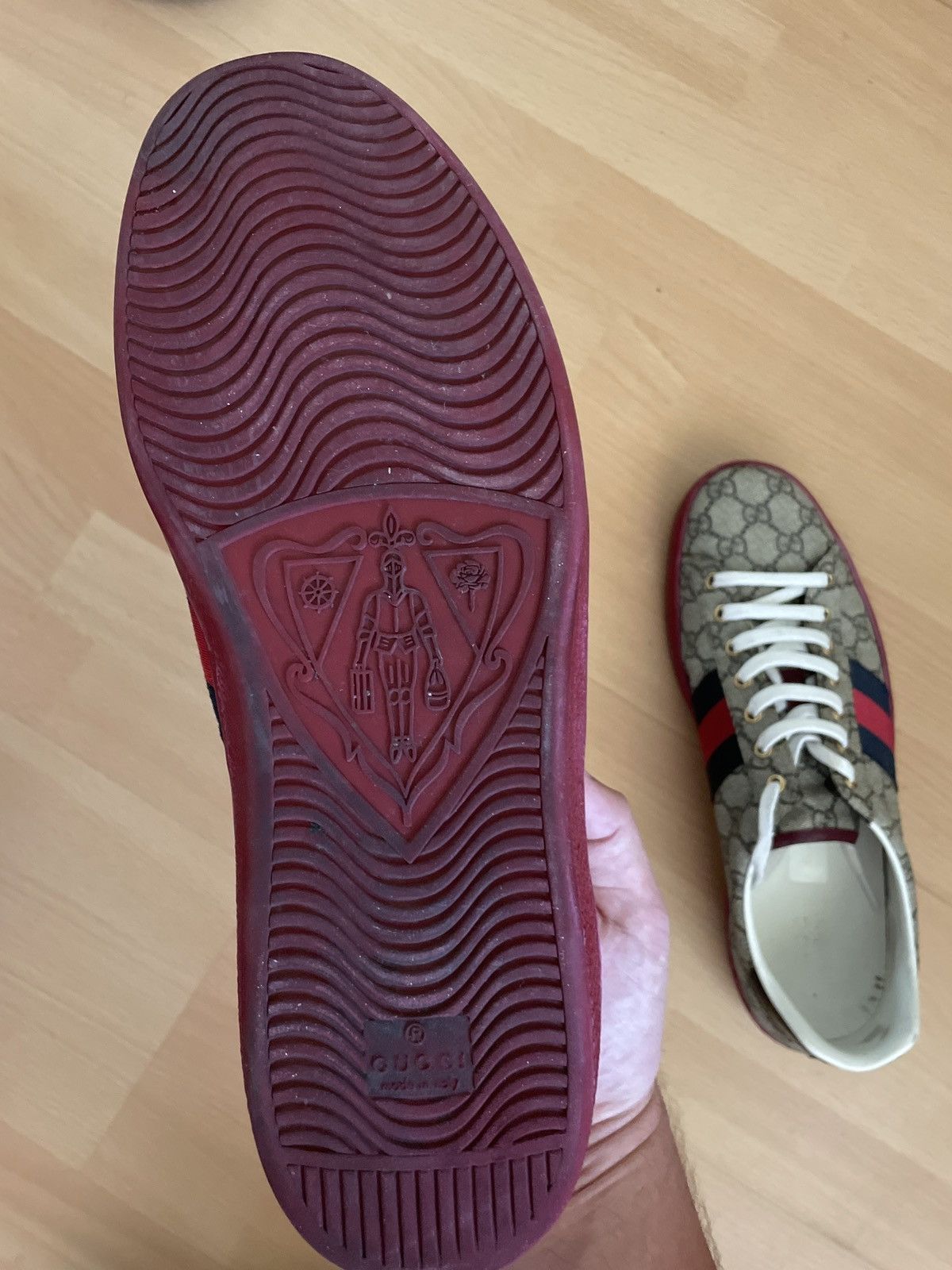 Gucci Men's Ace GG Supreme sneaker Size US 11.5 / EU 44-45 - 7 Thumbnail