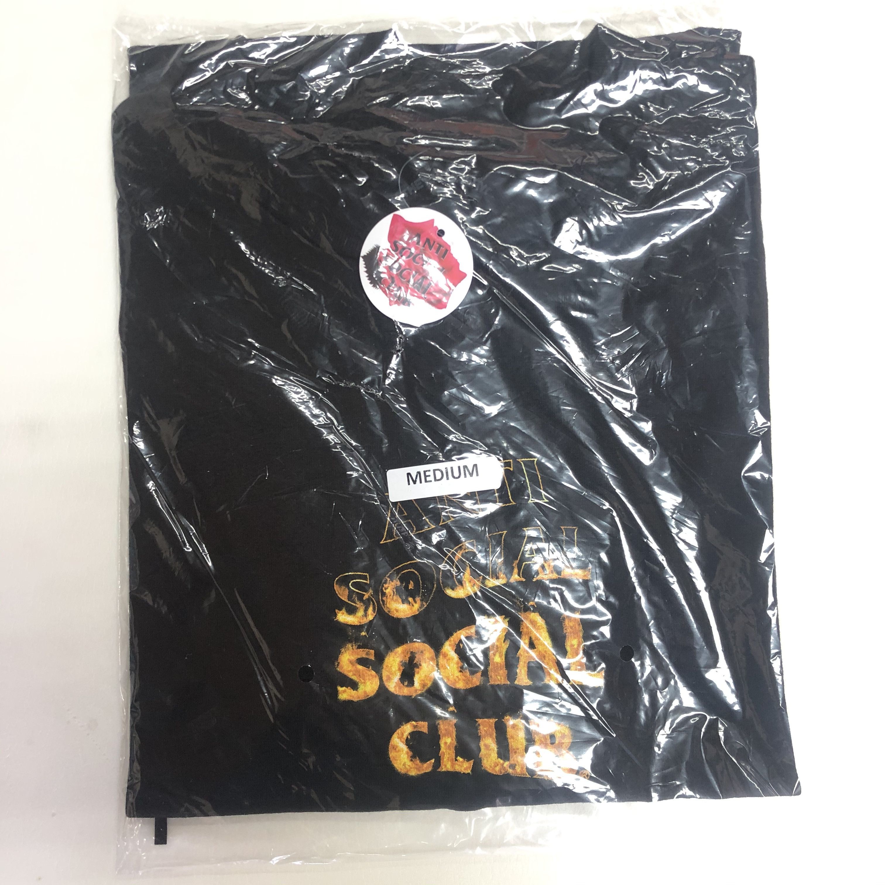 Anti Social Social Club DS ASSC Flame A Fire Inside Black Tee BAPE KITH FTP FOG OOTD Size US M / EU 48-50 / 2 - 1 Thumbnail
