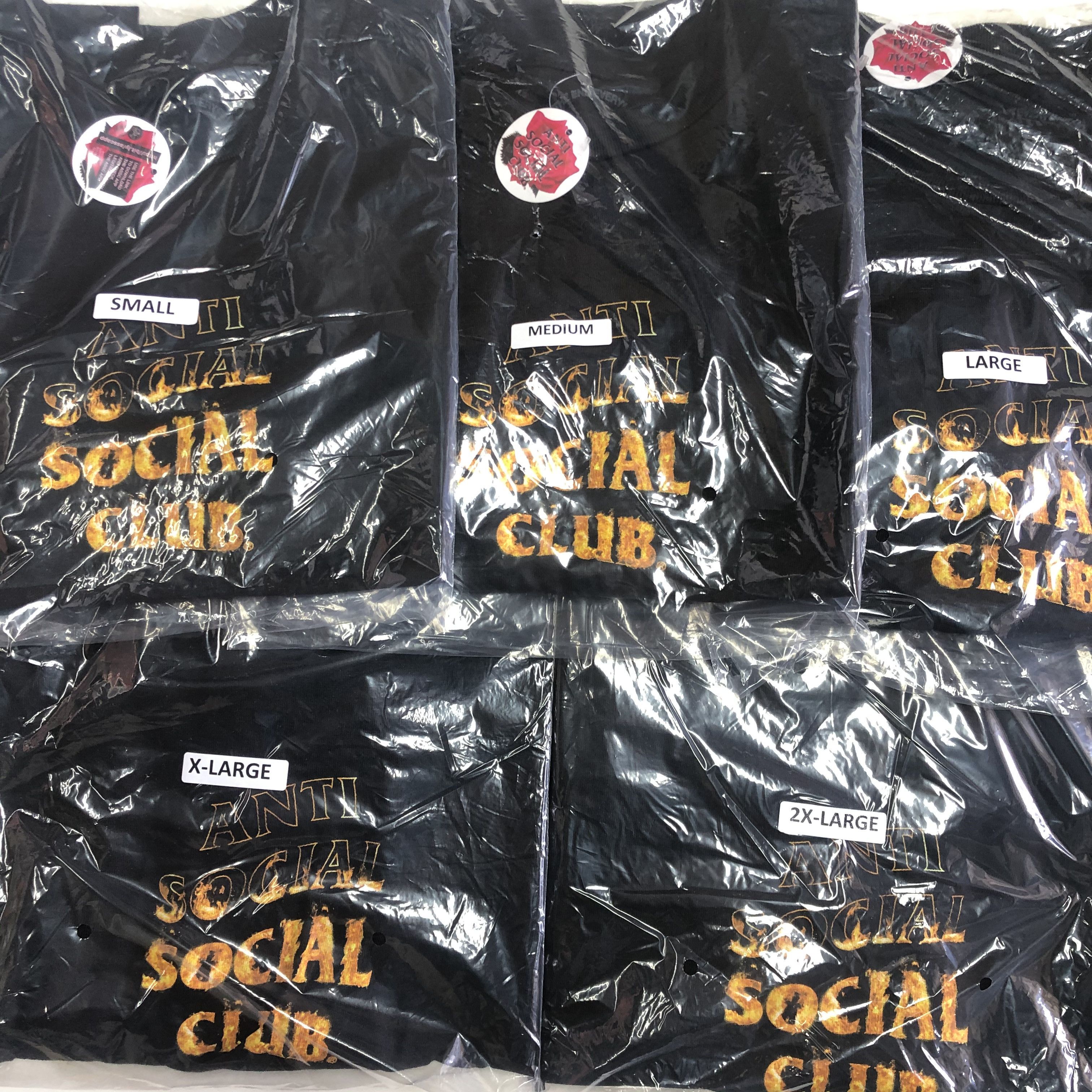 Anti Social Social Club DS ASSC Flame A Fire Inside Black Tee BAPE KITH FTP FOG OOTD Size US M / EU 48-50 / 2 - 4 Thumbnail