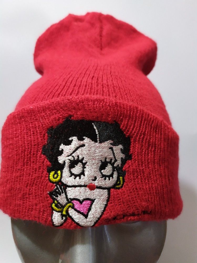 Cartoon Network Embroidery Betty Boop beanie Nice design print Size ONE SIZE - 2 Thumbnail