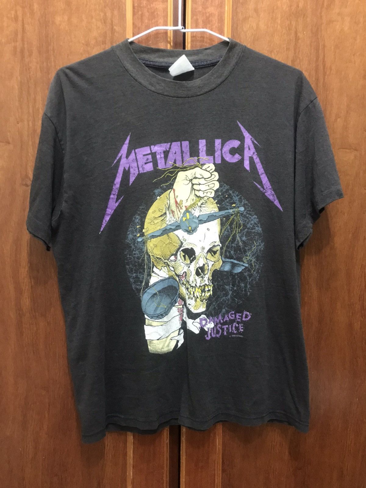 Vintage 1988 Metallica Damaged Justice Hammer Crushes You Pushead | Grailed