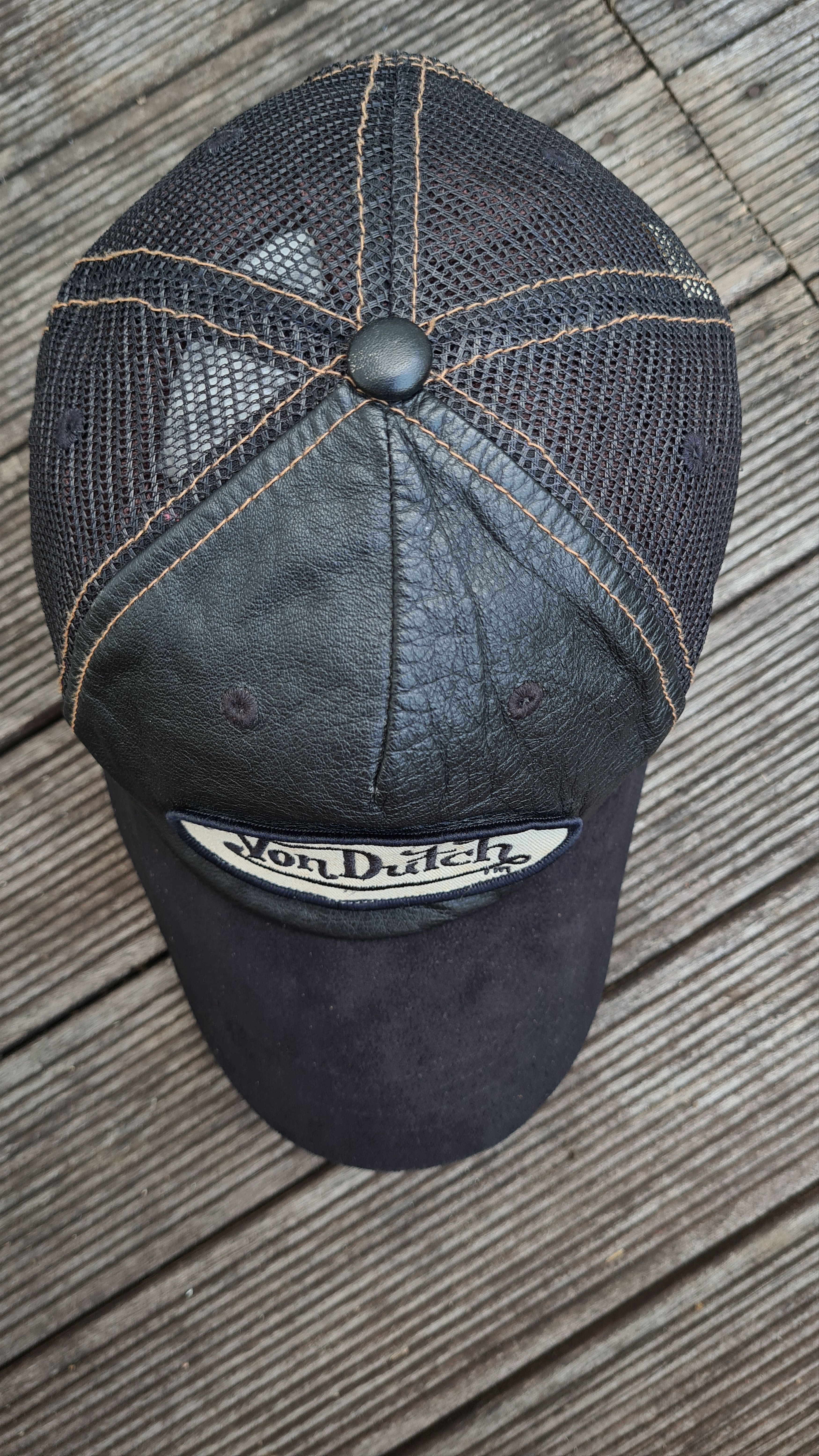 Vintage × Von Dutch Suede Von Dutch Trucker Hat Size ONE SIZE - 6 Thumbnail