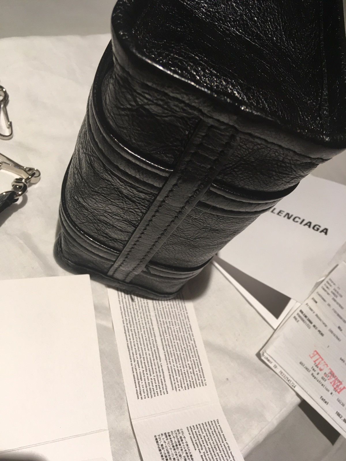 Balenciaga Balenciaga Leather Bazar Shopper Bag XXS Black Size ONE SIZE - 6 Thumbnail