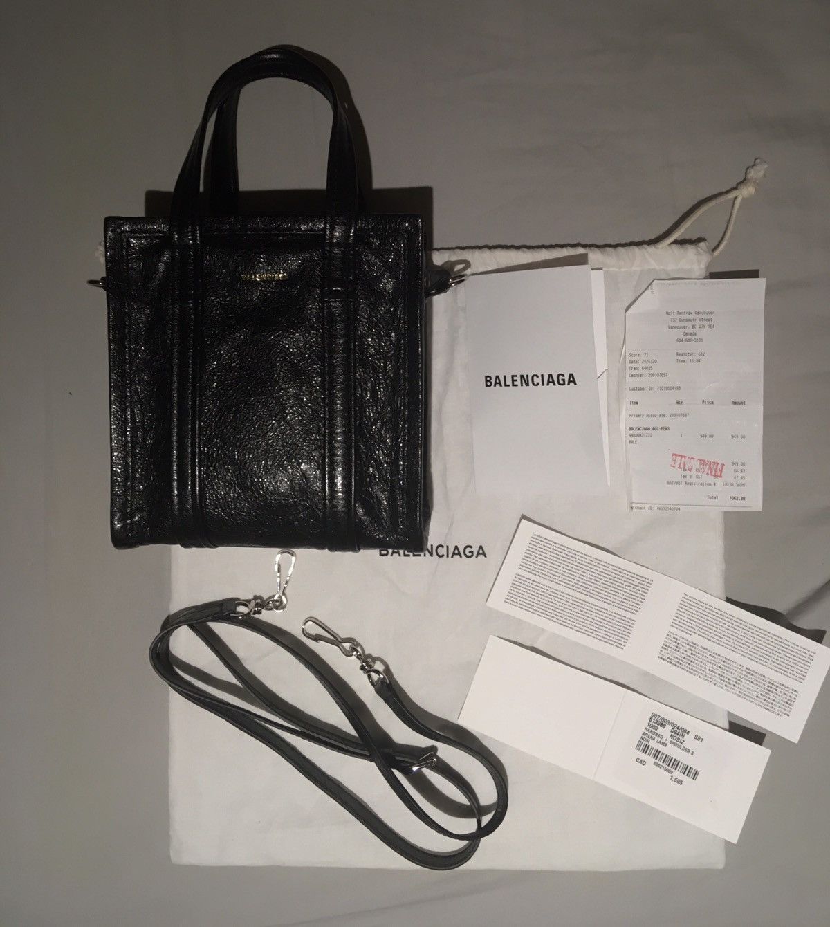Balenciaga Balenciaga Leather Bazar Shopper Bag XXS Black Size ONE SIZE - 1 Thumbnail