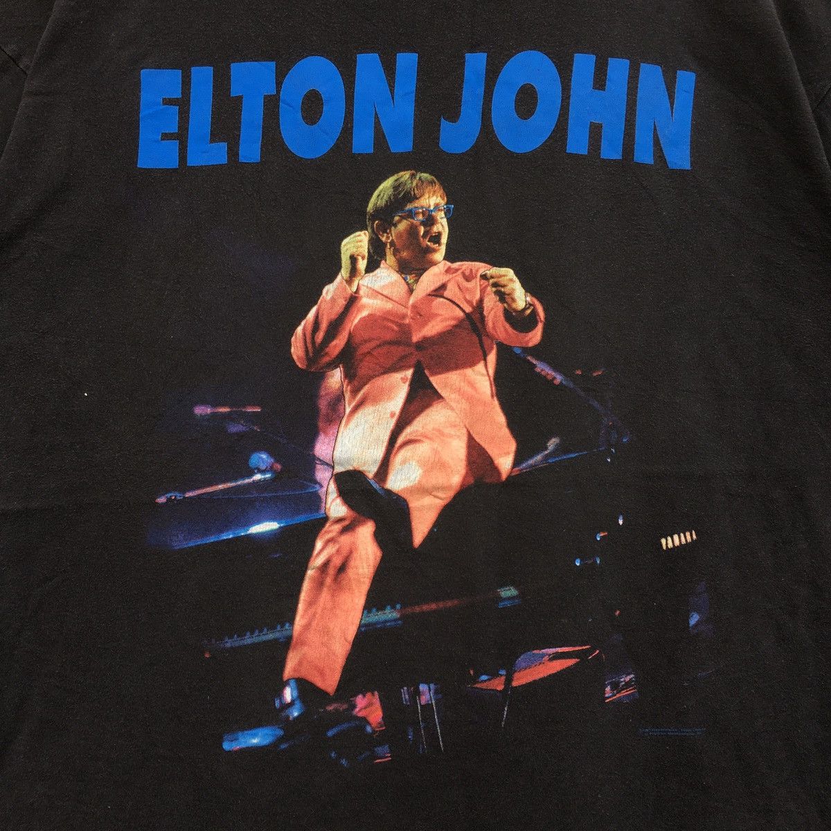 Band Tees × Vintage Vintage 90s ELTON JOHN SOLO SINGER T-Shirt Size US L / EU 52-54 / 3 - 2 Thumbnail