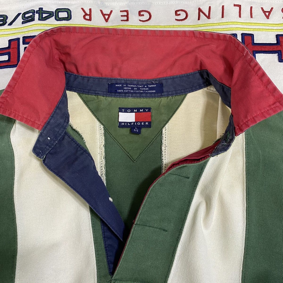 Vintage TOMMY HILFIGER Sailing Gear Polos Rugby Shirt