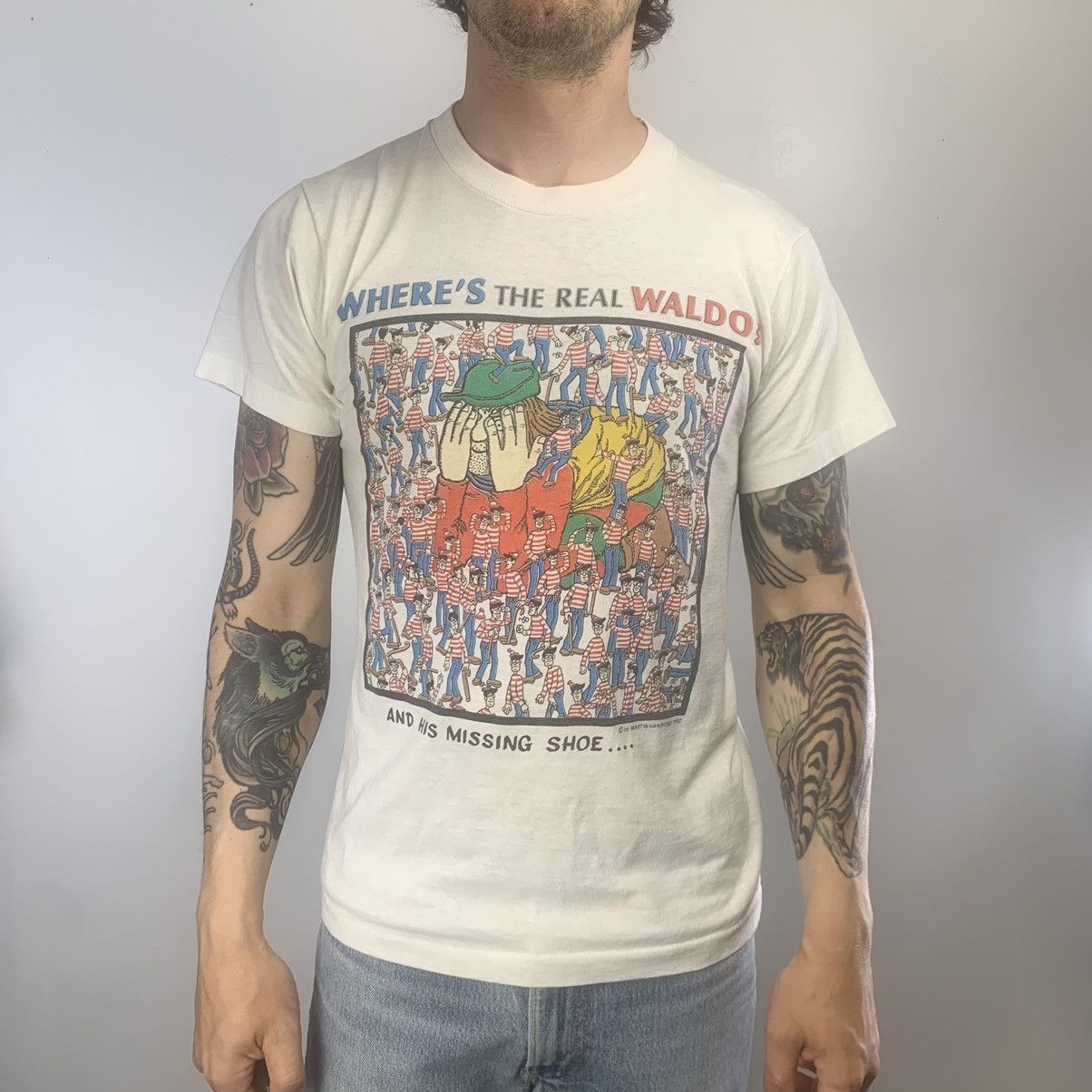 Vintage Vintage 1990 Where’s Waldo T-shirt Size Medium | Grailed