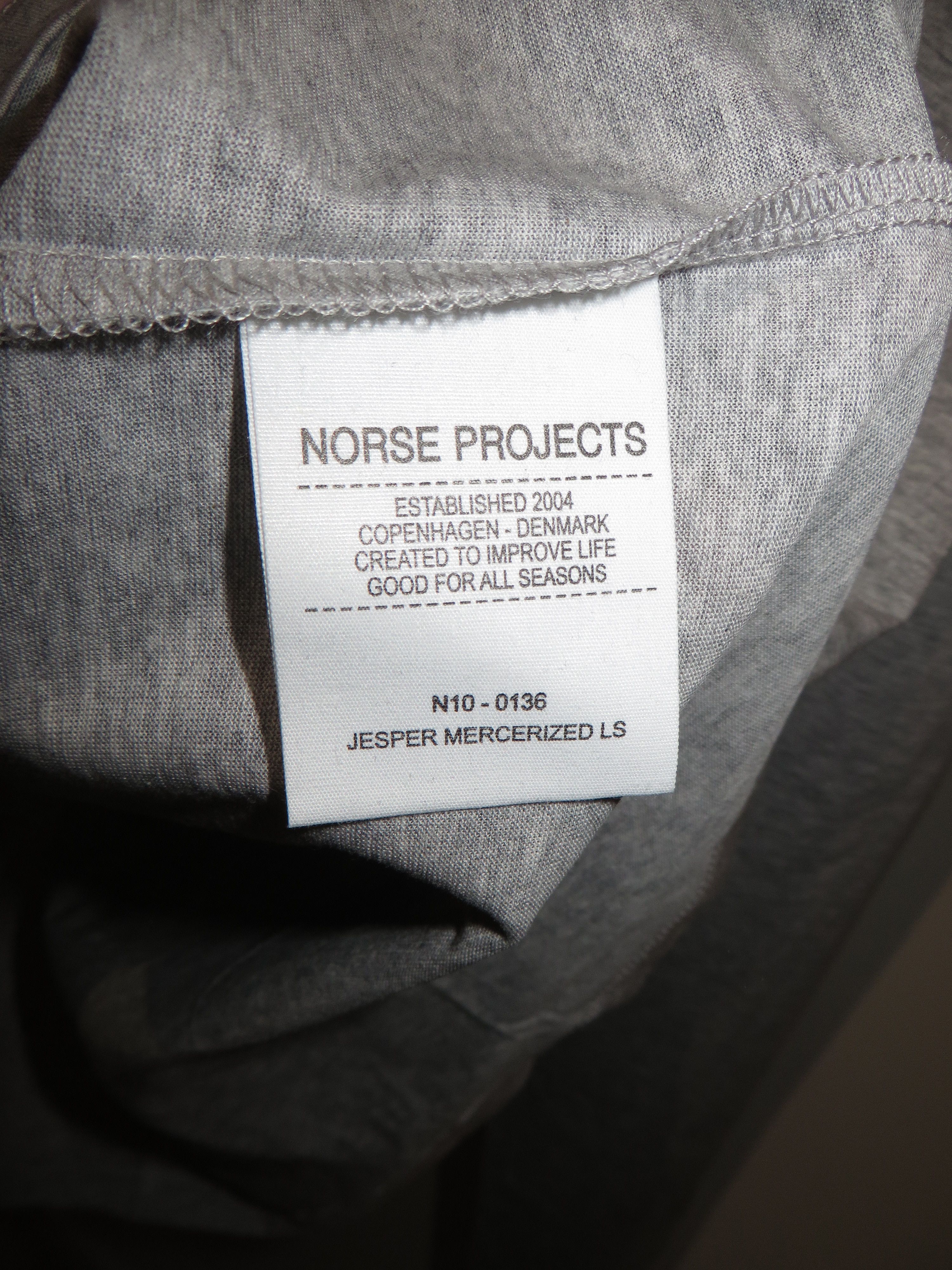 Norse Projects grey longsleeve t-shirt Size US L / EU 52-54 / 3 - 4 Thumbnail