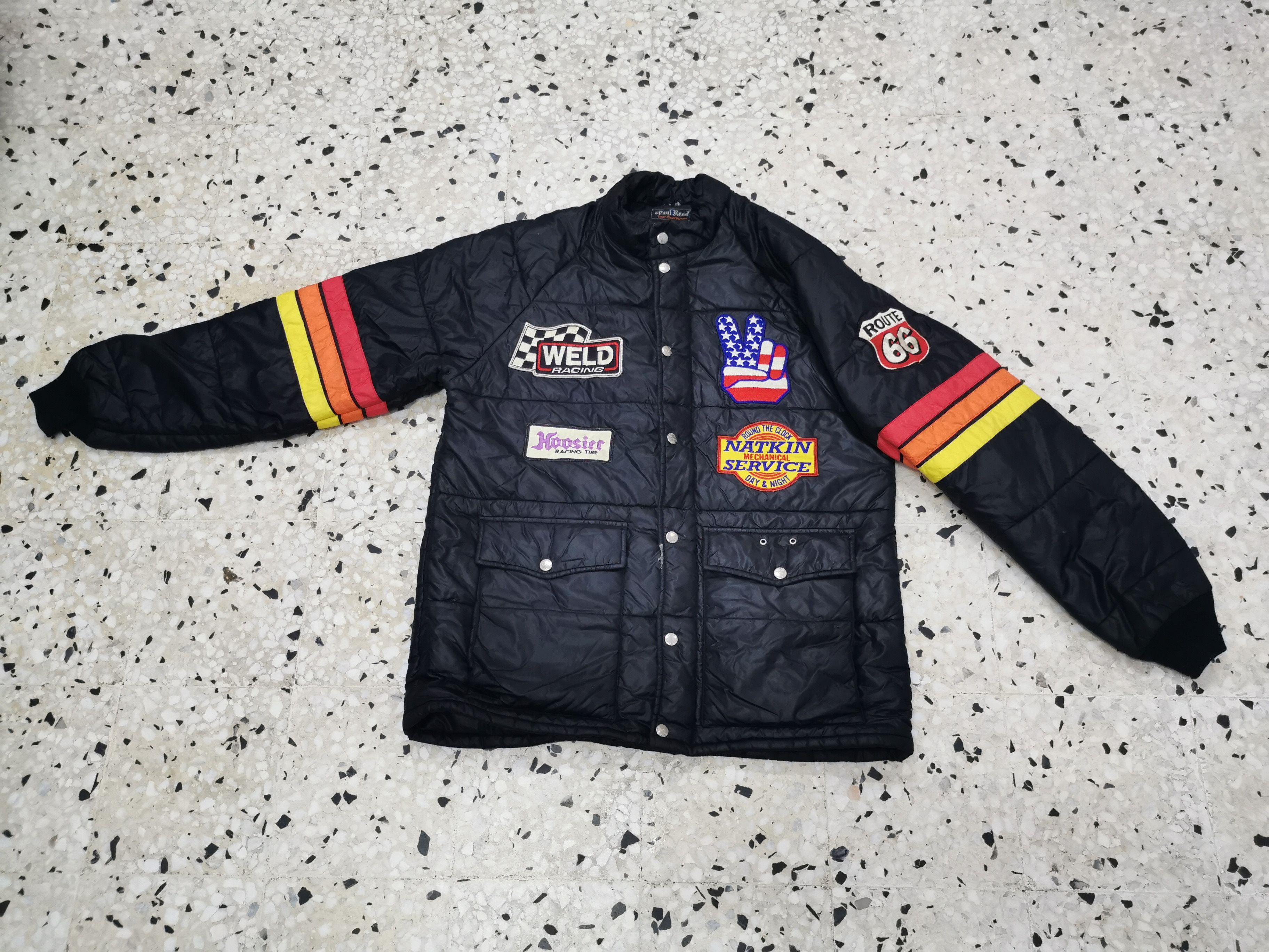 Vintage Vintage Motorsport Paul Reed Bomber Jacket Size US L / EU 52-54 / 3 - 1 Thumbnail