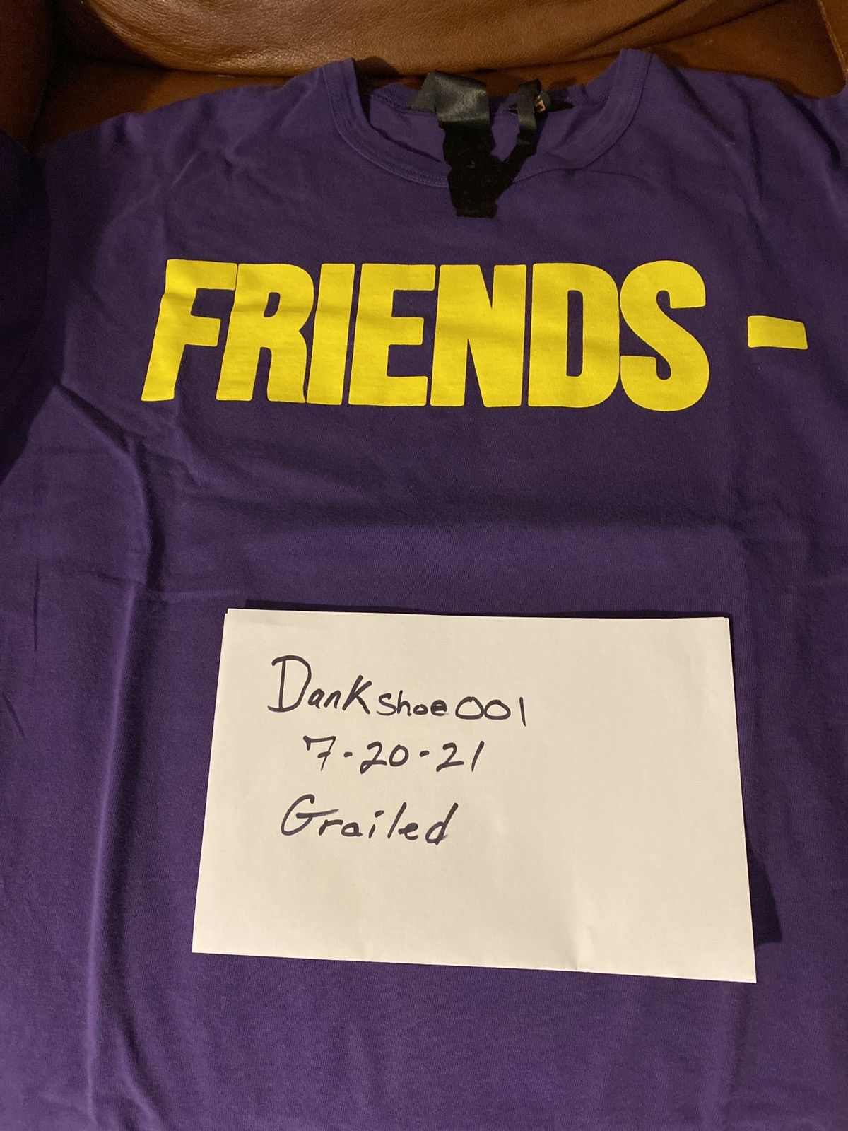 VLONE FRIENDS Purple tuitive Yellow Logo