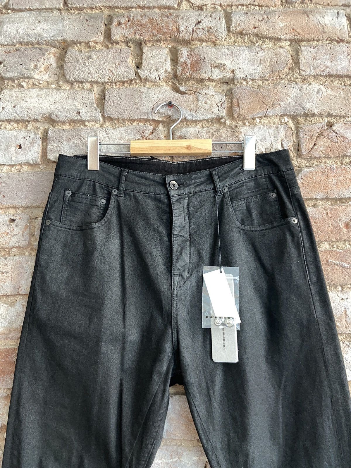 Rick Owens Rick Owens DRKSHDW Black Waxed Detroits Size US 34 / EU 50 - 1 Thumbnail