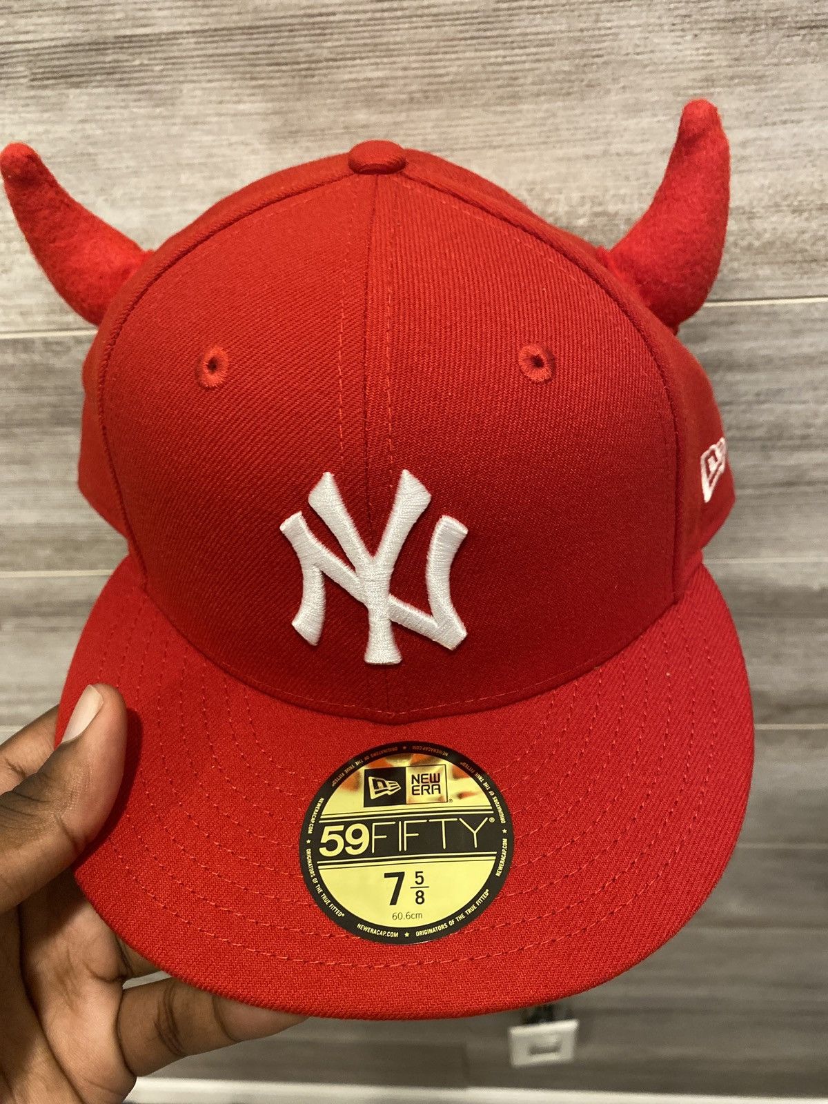 New Era Ryder Studios Horned Fitted Cap Red New York Yankee Grailed