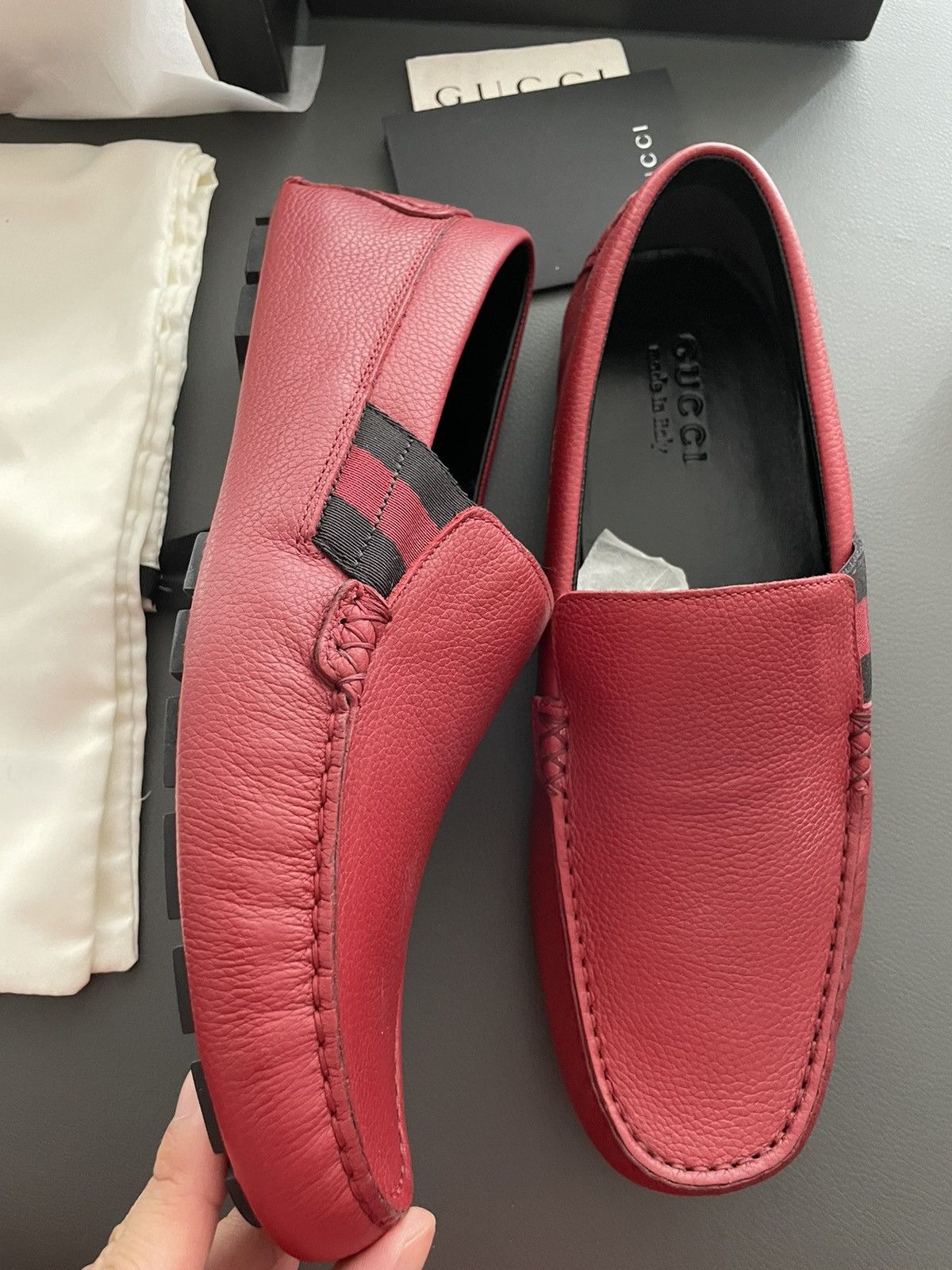 Gucci Super Runway Brand New Gucci Leather Driver Loafer Shoes Size US 8 / EU 41 - 1 Thumbnail