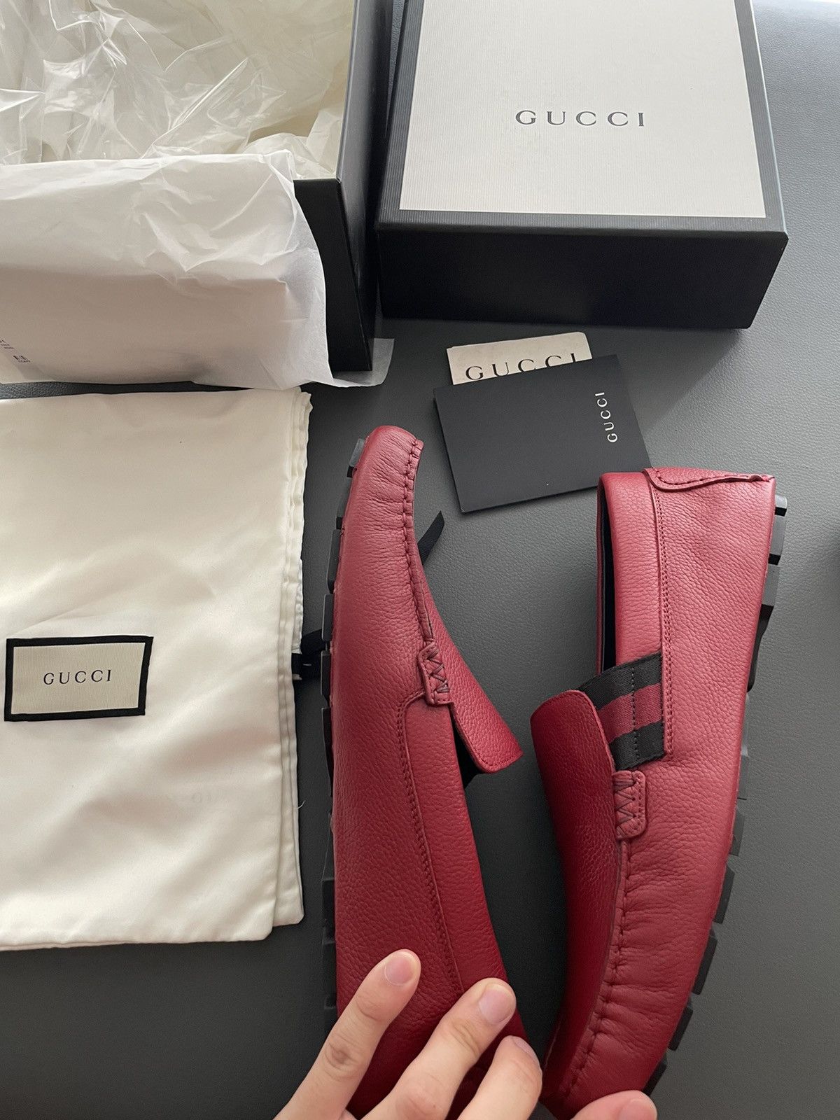 Gucci Super Runway Brand New Gucci Leather Driver Loafer Shoes Size US 8 / EU 41 - 6 Thumbnail