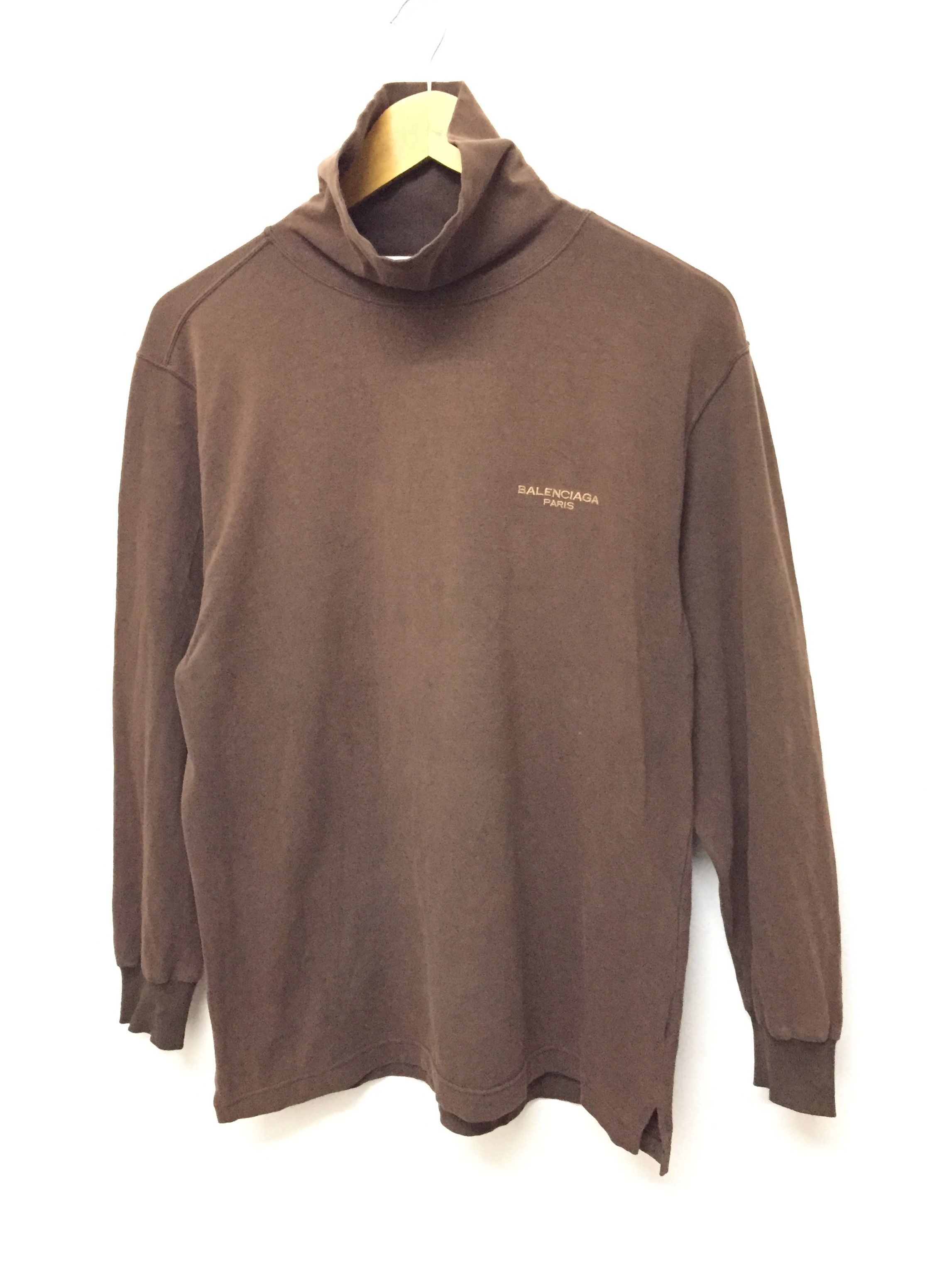 Balenciaga Vtg BALENCIAGA embroidered logo Turtle neck Size US M / EU 48-50 / 2 - 3 Thumbnail