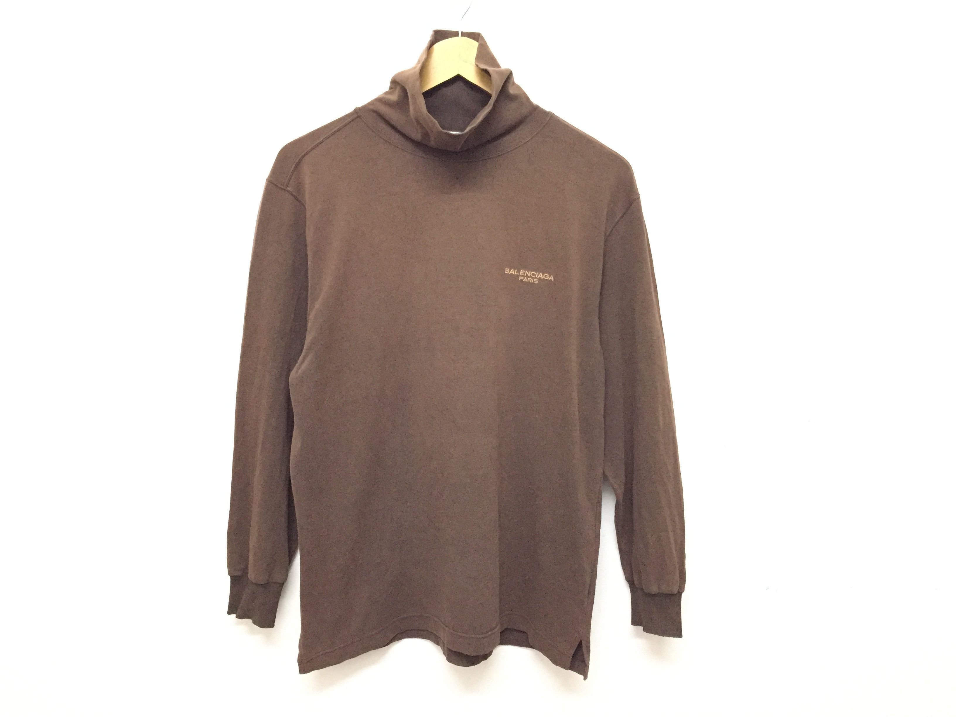 Balenciaga Vtg BALENCIAGA embroidered logo Turtle neck Size US M / EU 48-50 / 2 - 4 Thumbnail
