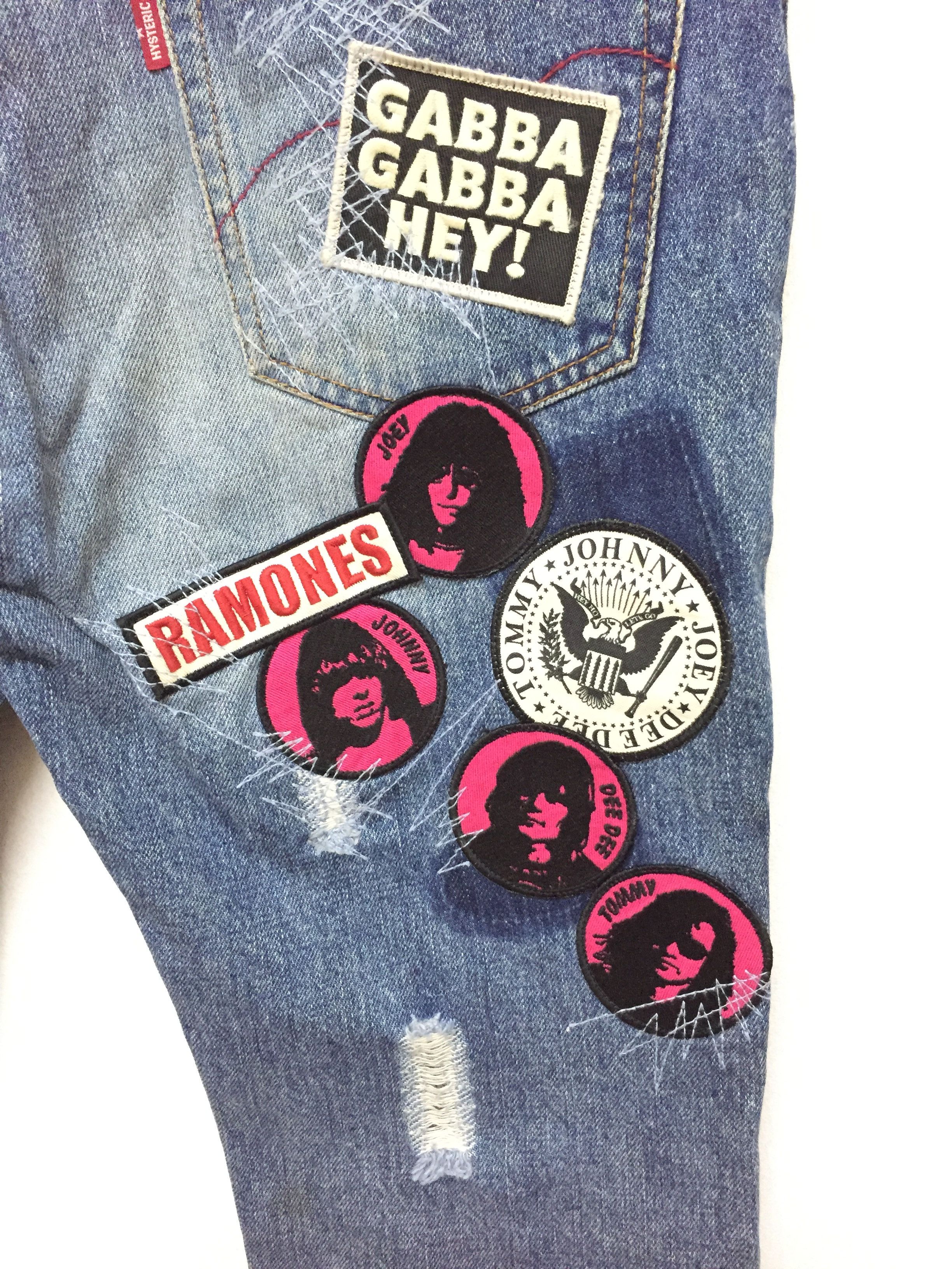Hysteric Glamour Ramones patch distressed denim Size US 29 - 4 Thumbnail