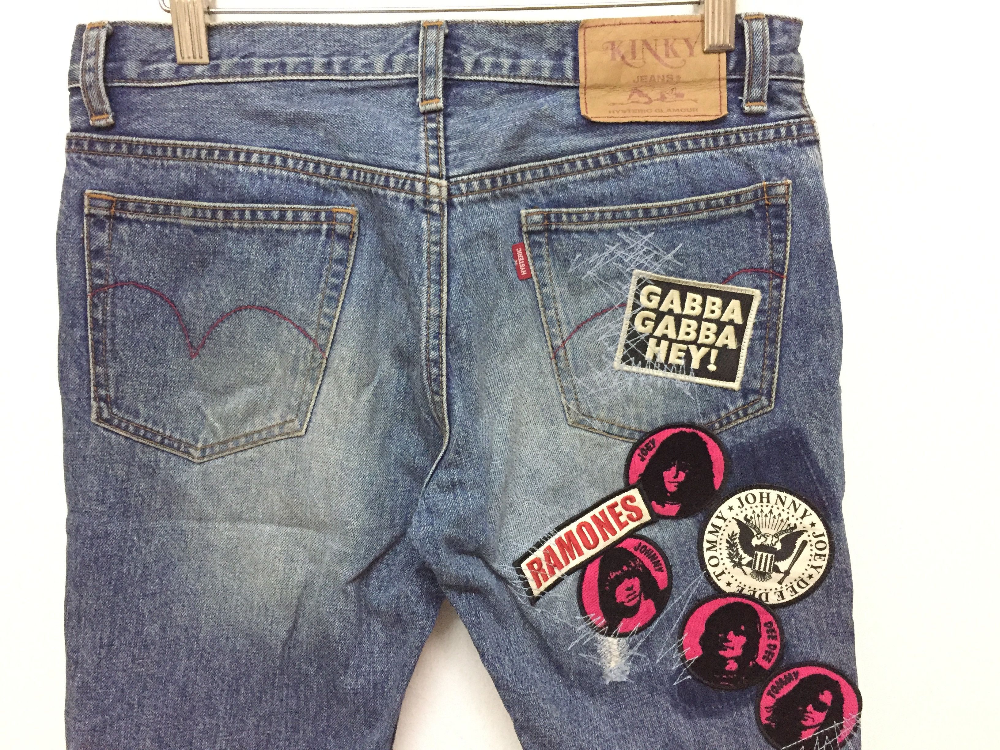 Hysteric Glamour Ramones patch distressed denim Size US 29 - 3 Thumbnail